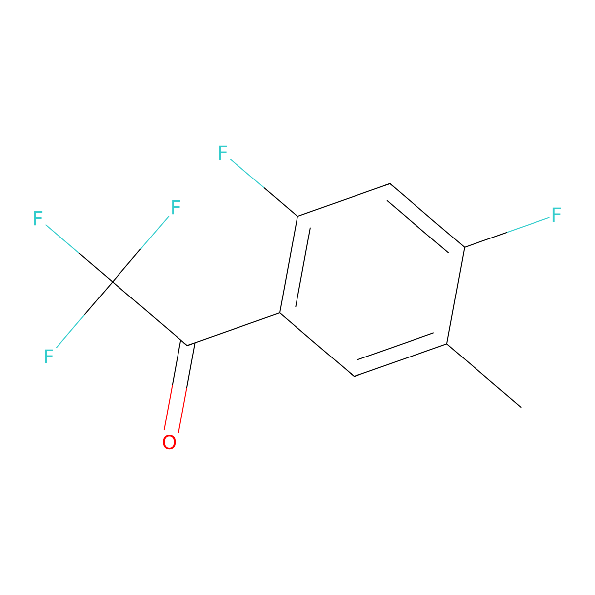 1-(2,4-Difluoro-5-methylphenyl)-2,2,2-trifluoroethanone molecular structure, CAS 1522817-64-6