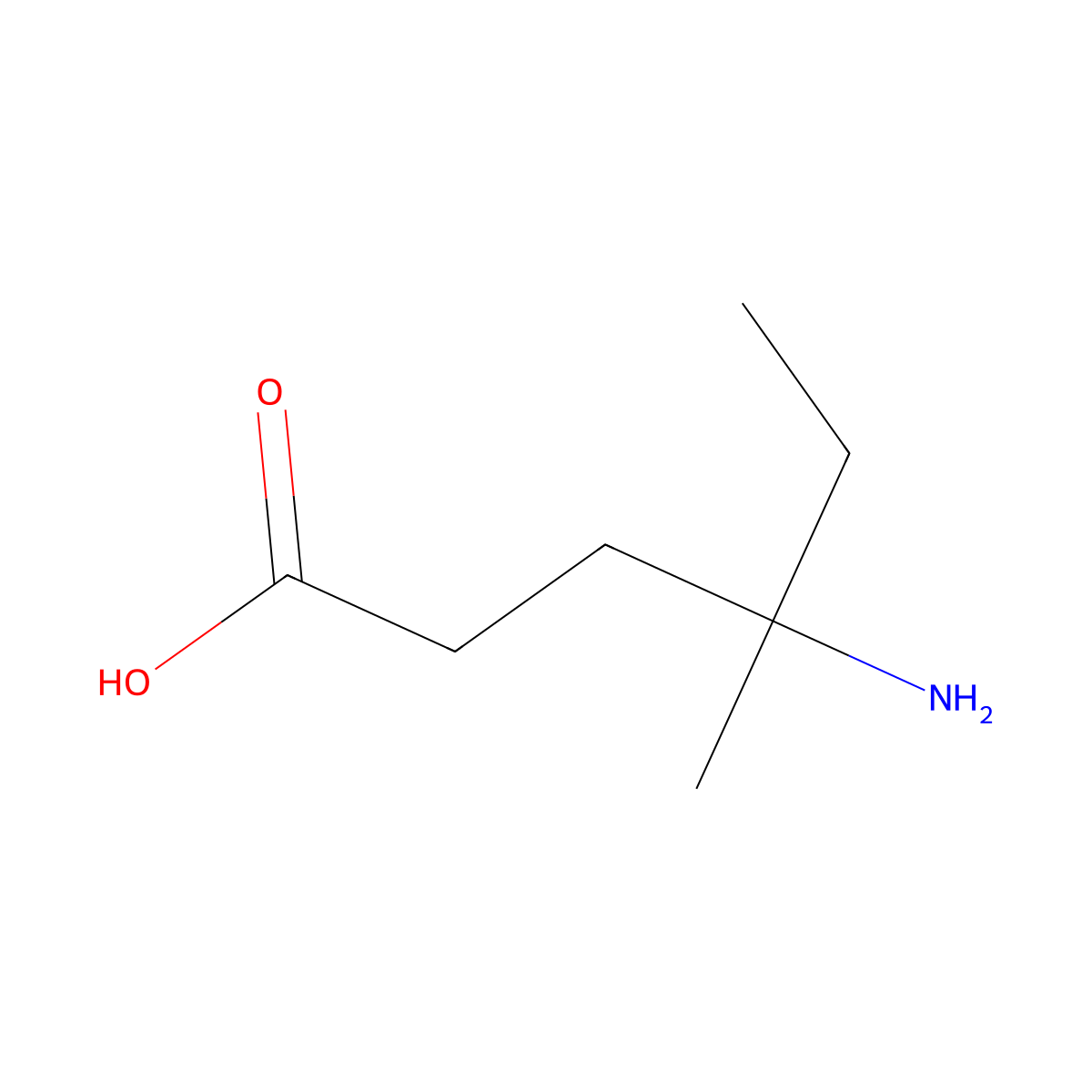 4-Amino-4-methylhexanoic acid molecular structure, CAS 1522833-69-7