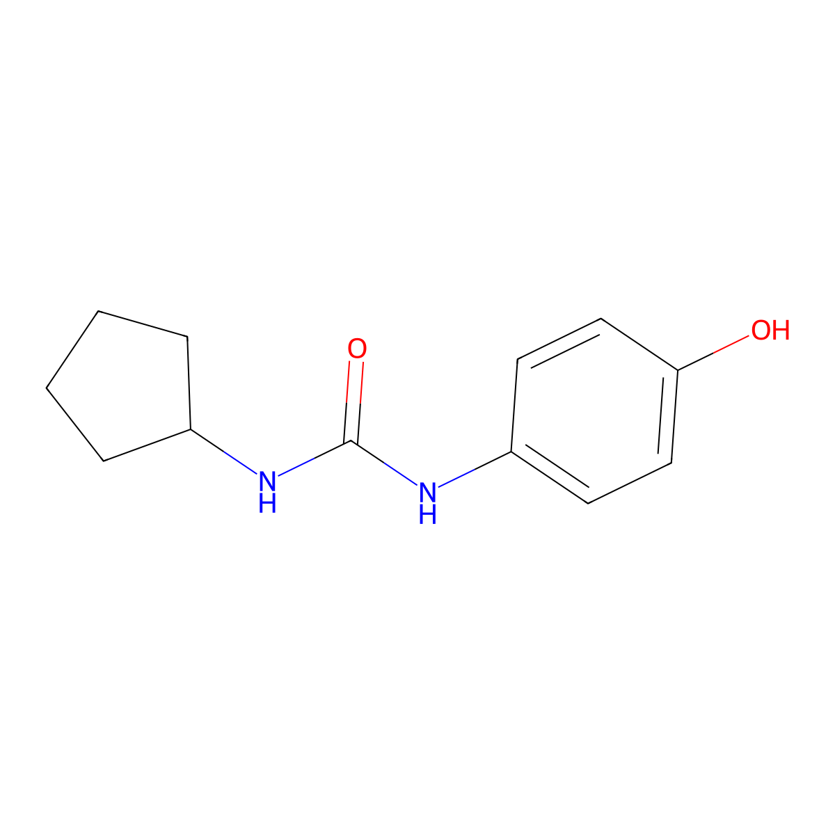 3-Cyclopentyl-1-(4-hydroxyphenyl)urea molecular structure, CAS 1522839-38-8