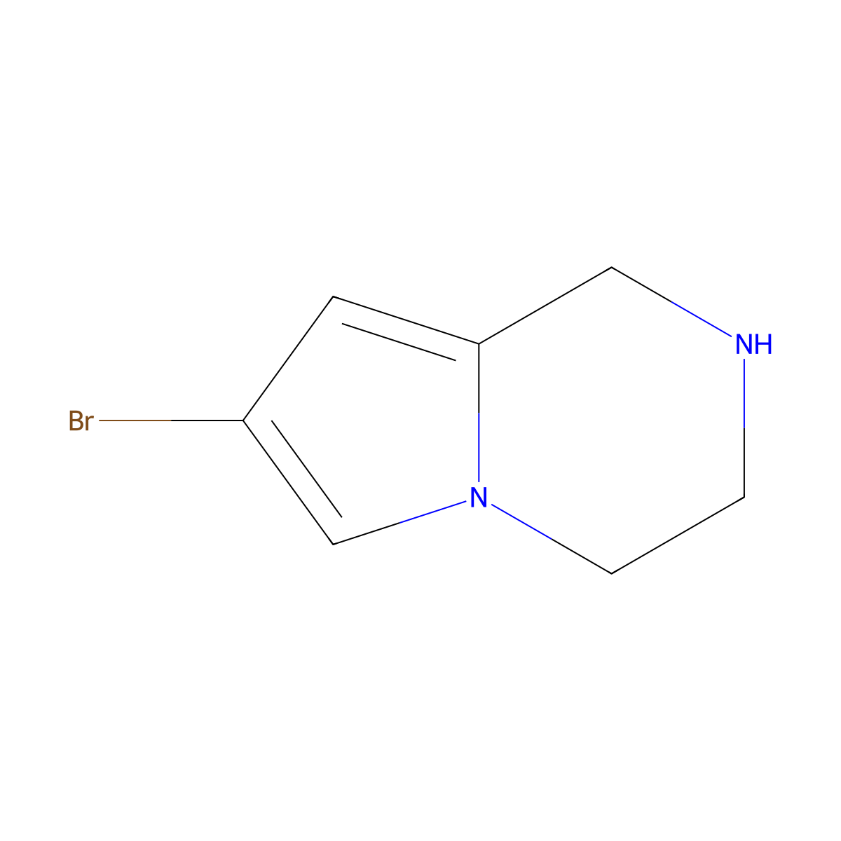 7-bromo-1H,2H,3H,4H-pyrrolo[1,2-a]pyrazine molecular structure, CAS 1522841-79-7
