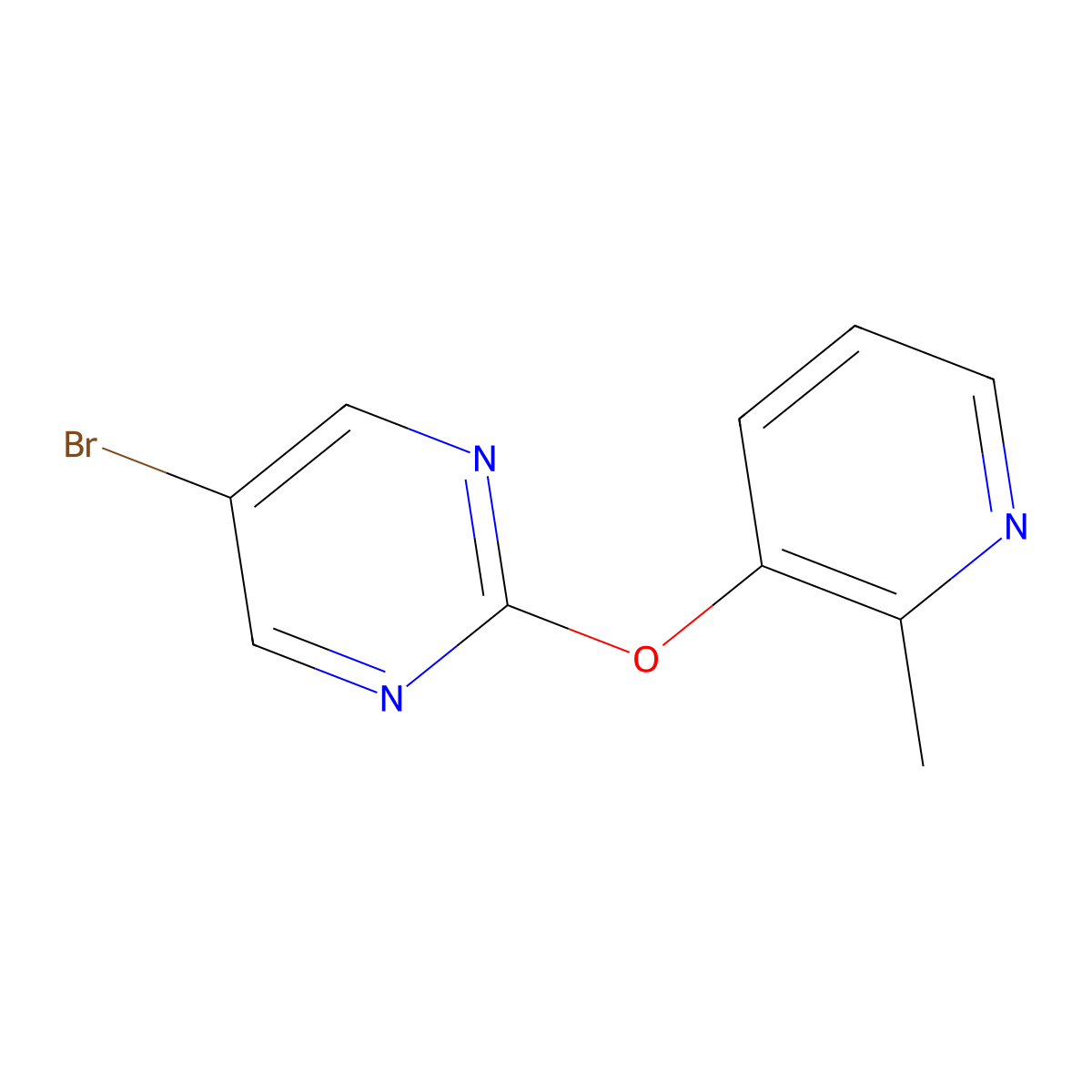 5-Bromo-2-(2-methyl-pyridin-3-yloxy)-pyrimidine molecular structure, CAS 1522844-42-3