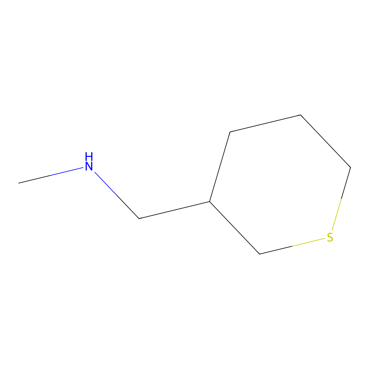 Methyl[(thian-3-yl)methyl]amine molecular structure, CAS 1522854-28-9