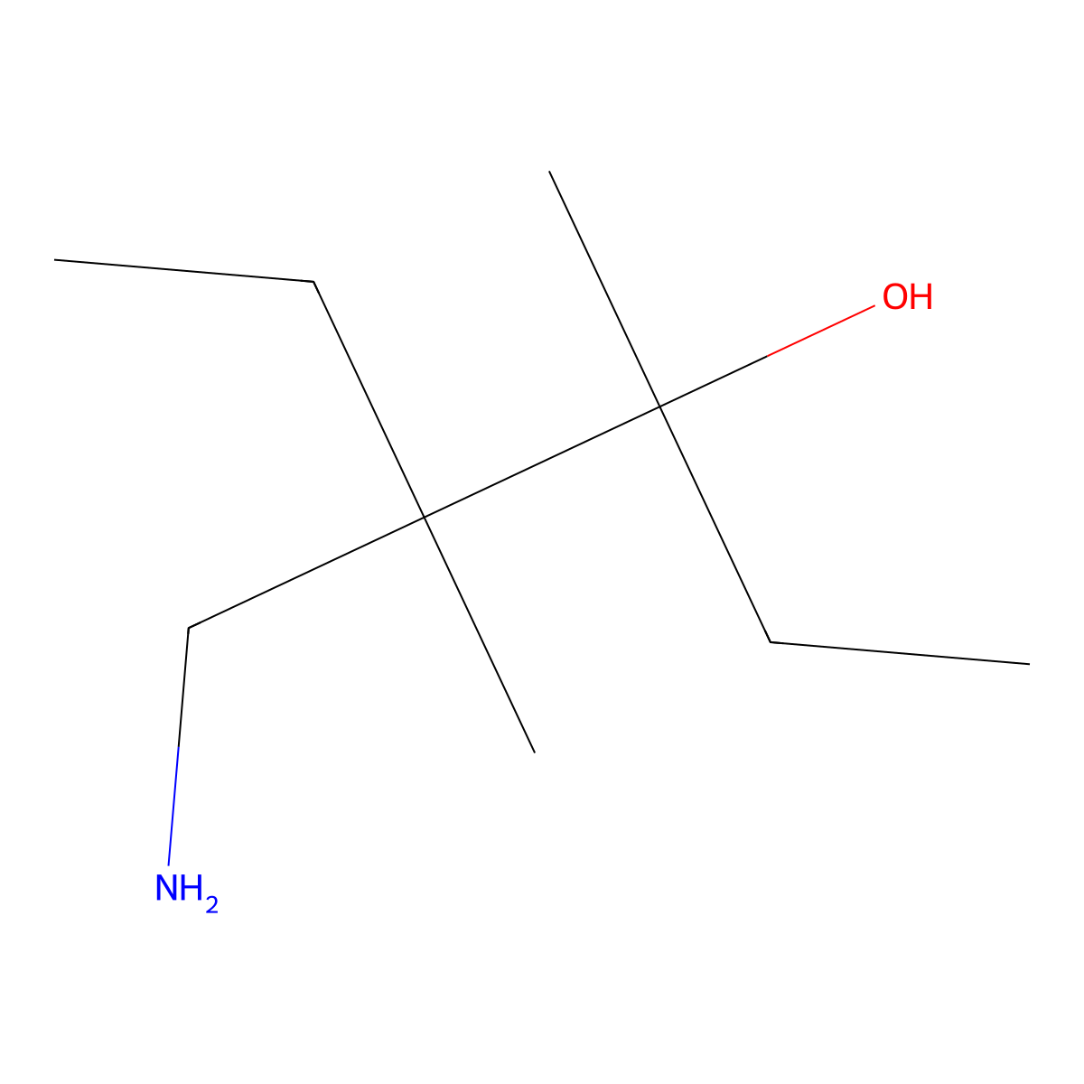 4-(Aminomethyl)-3,4-dimethylhexan-3-OL molecular structure, CAS 1522856-58-1