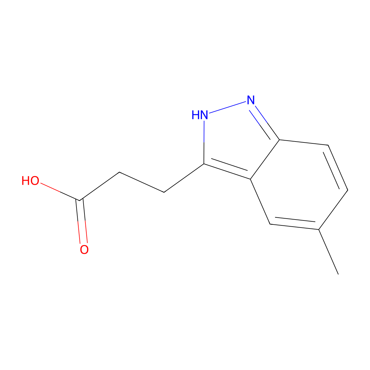 3-(5-Methyl-1H-indazol-3-yl)propanoic acid molecular structure, CAS 1522868-92-3