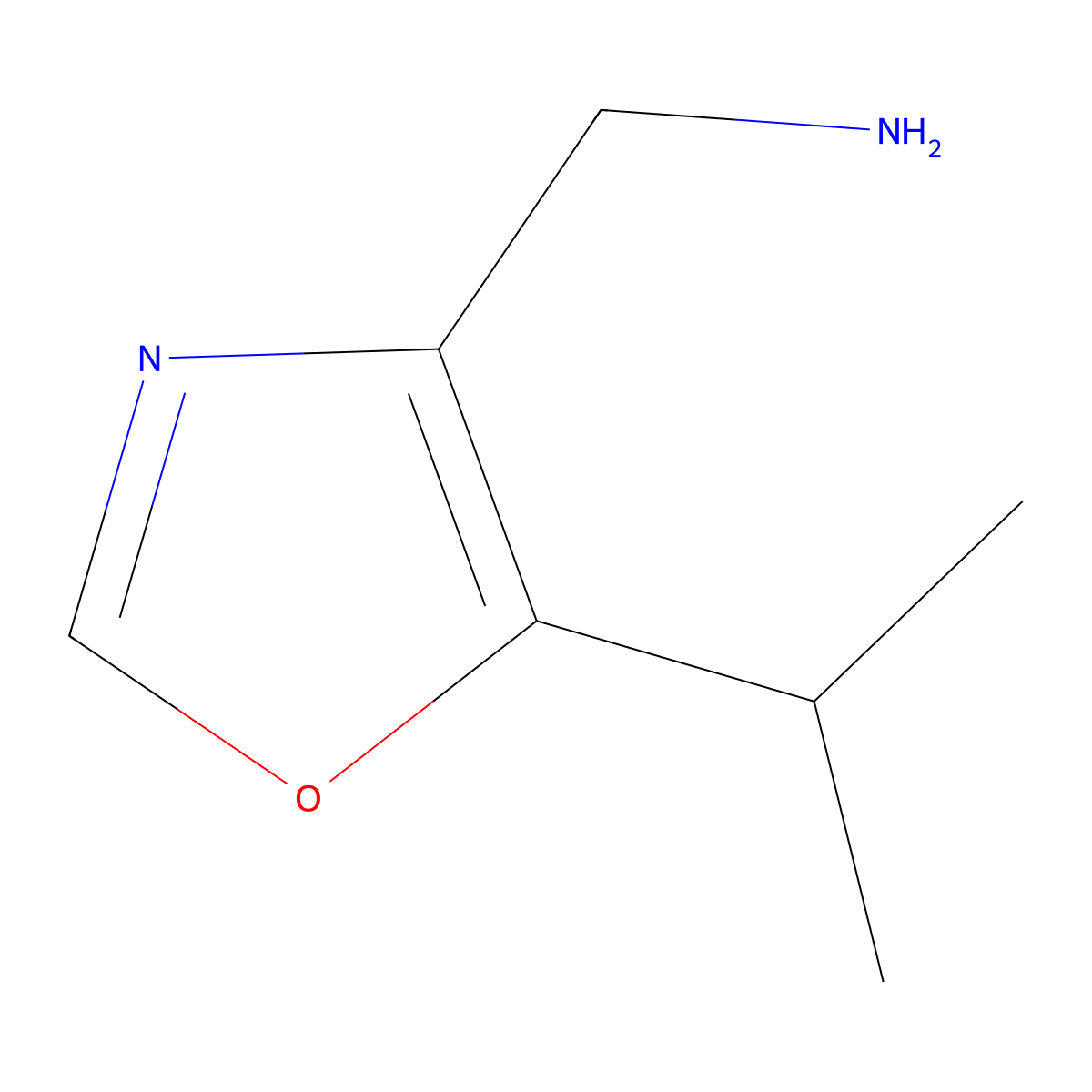 [5-(Propan-2-yl)-1,3-oxazol-4-yl]methanamine molecular structure, CAS 1522872-81-6