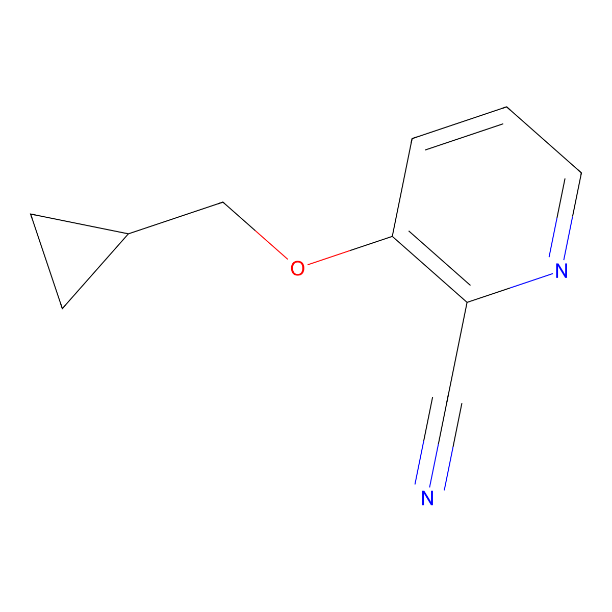 3-(Cyclopropylmethoxy)picolinonitrile molecular structure, CAS 1522891-53-7