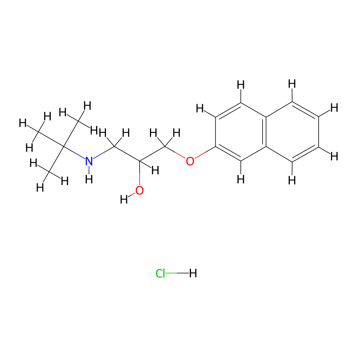 1-(Tert-butylamino)-3-(naphthalen-2-yloxy)propan-2-ol hydrochloride molecular structure, CAS 15229-72-8