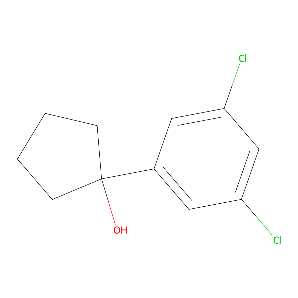 1-(3,5-Dichlorophenyl)cyclopentanol molecular structure, CAS 1522942-09-1