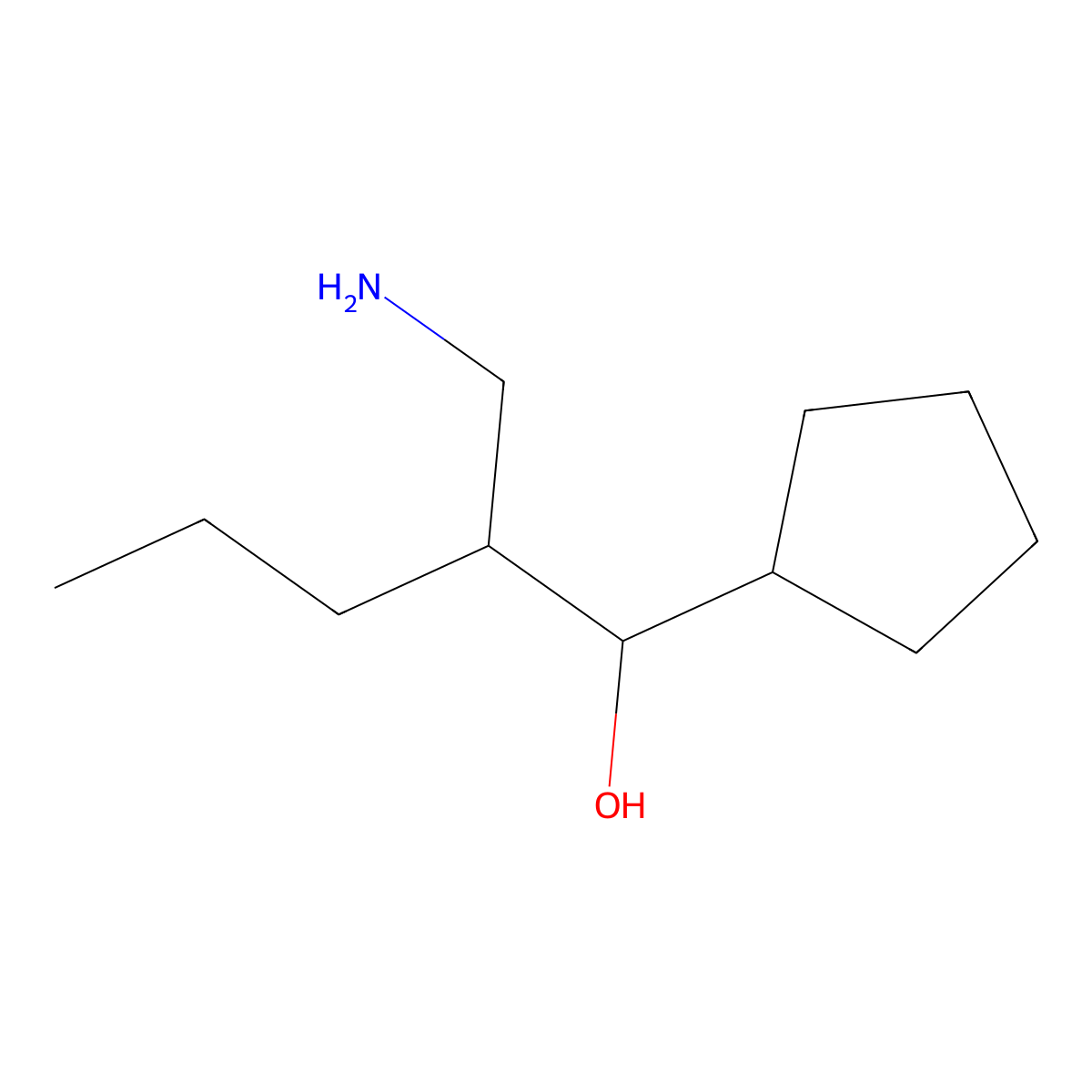 2-(Aminomethyl)-1-cyclopentylpentan-1-ol molecular structure, CAS 1522942-48-8