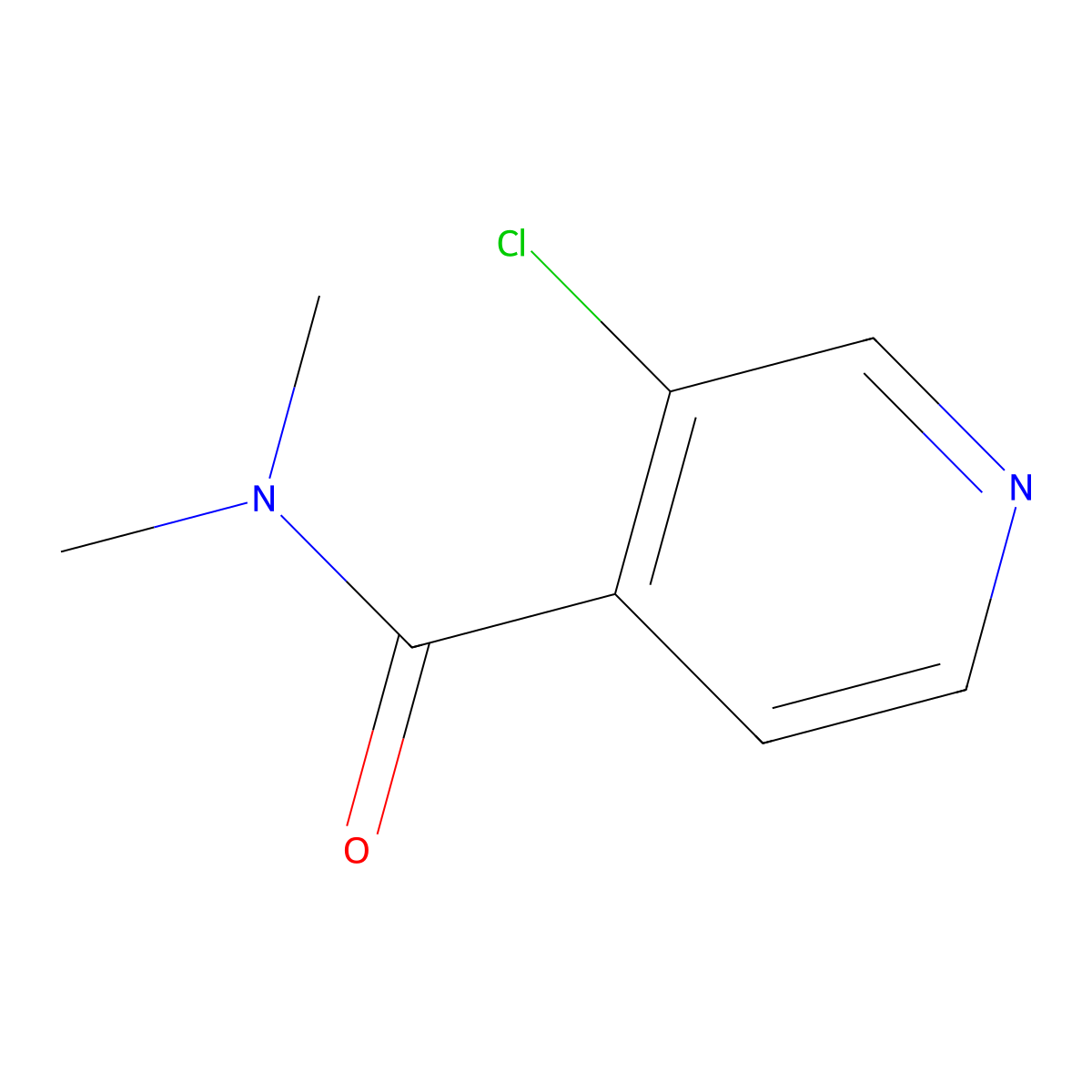 3-chloro-N,N-dimethylisonicotinamide molecular structure, CAS 1522988-93-7