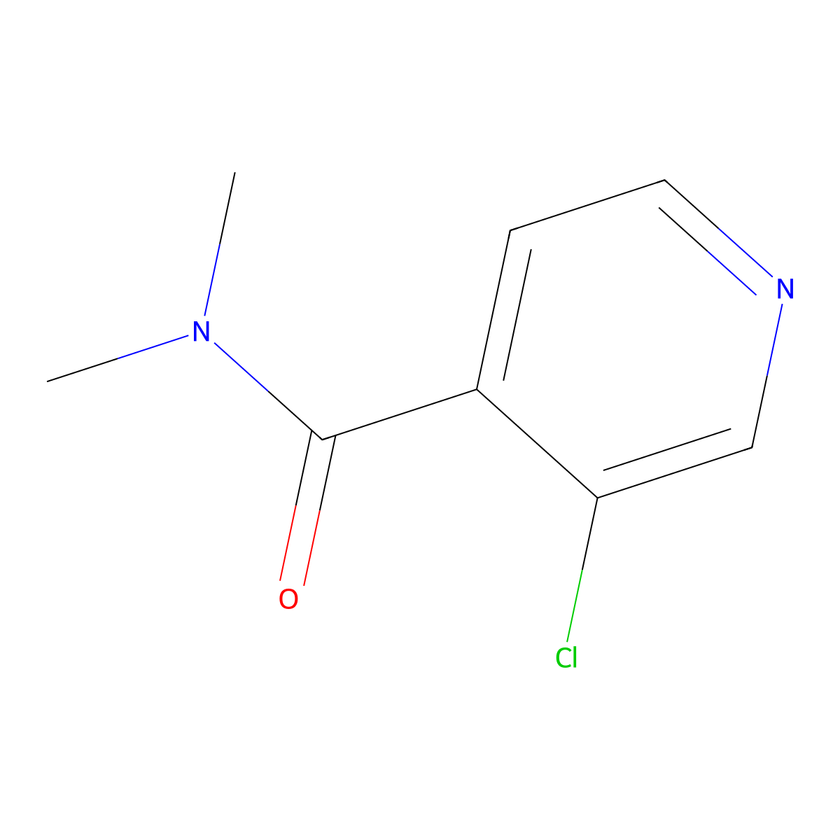 3-chloro-N,N-dimethylisonicotinamide molecular structure, CAS 1522988-93-7