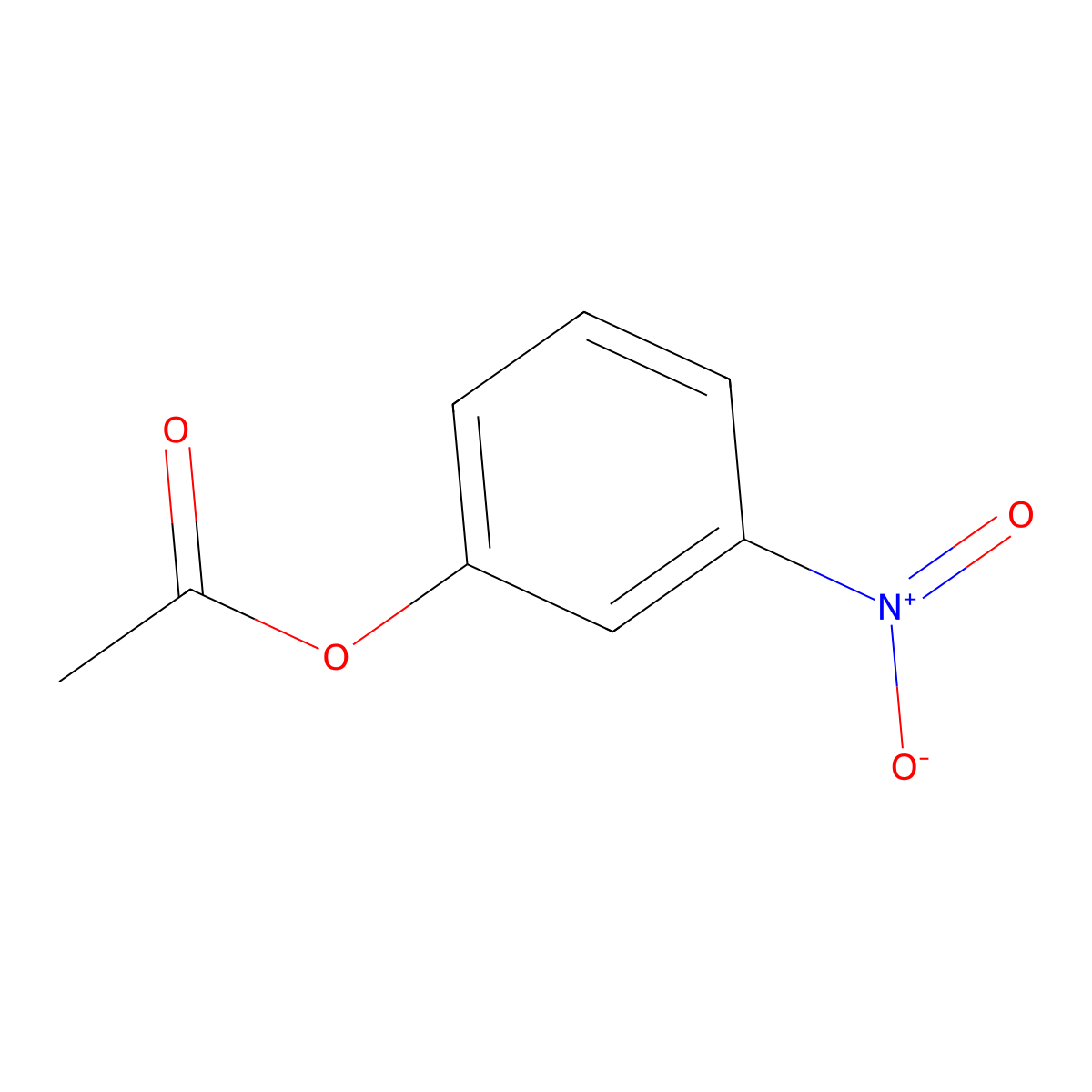 3-Nitrophenyl acetate molecular structure, CAS 1523-06-4