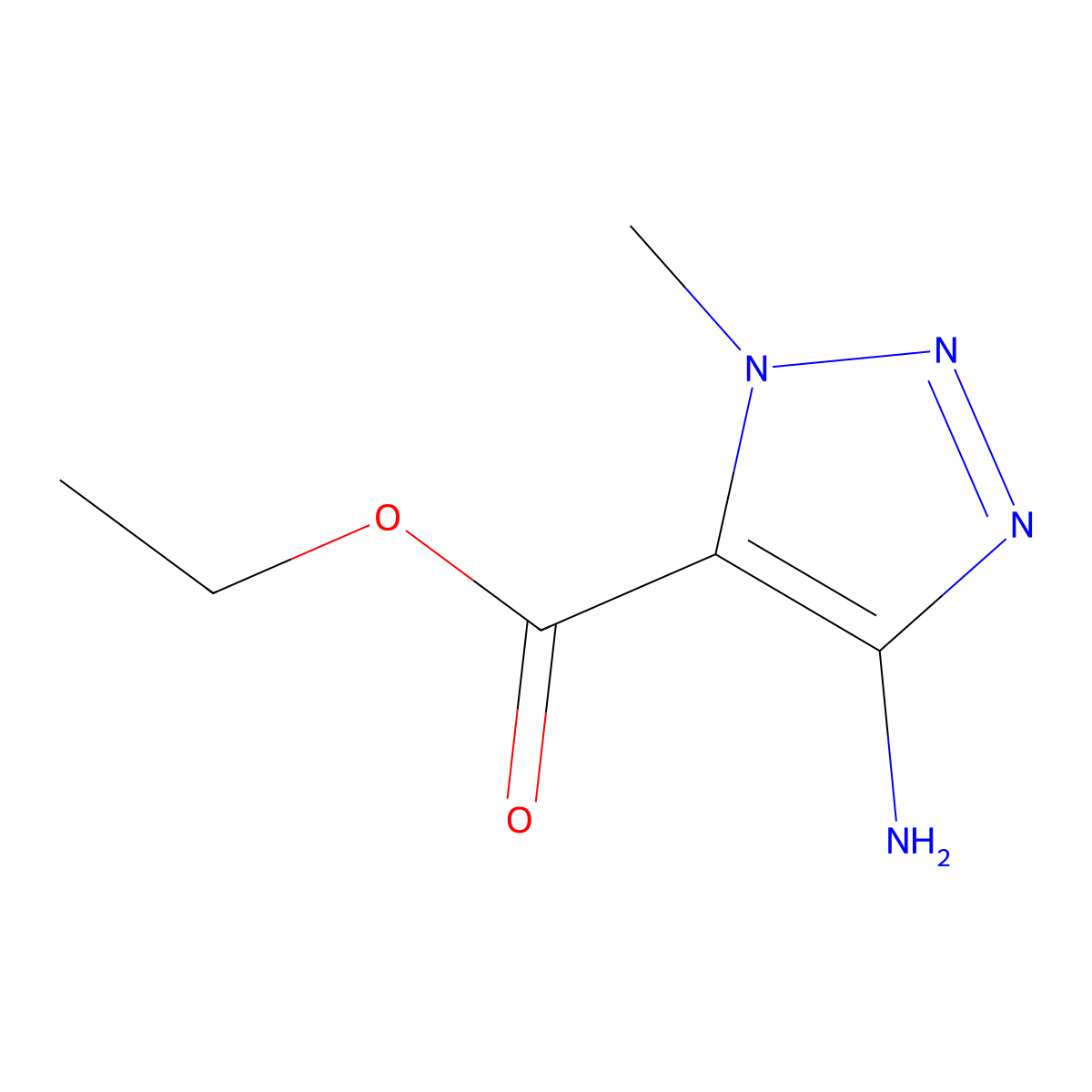 Ethyl 4-amino-1-methyl-1H-1,2,3-triazole-5-carboxylate molecular structure, CAS 152300-51-1