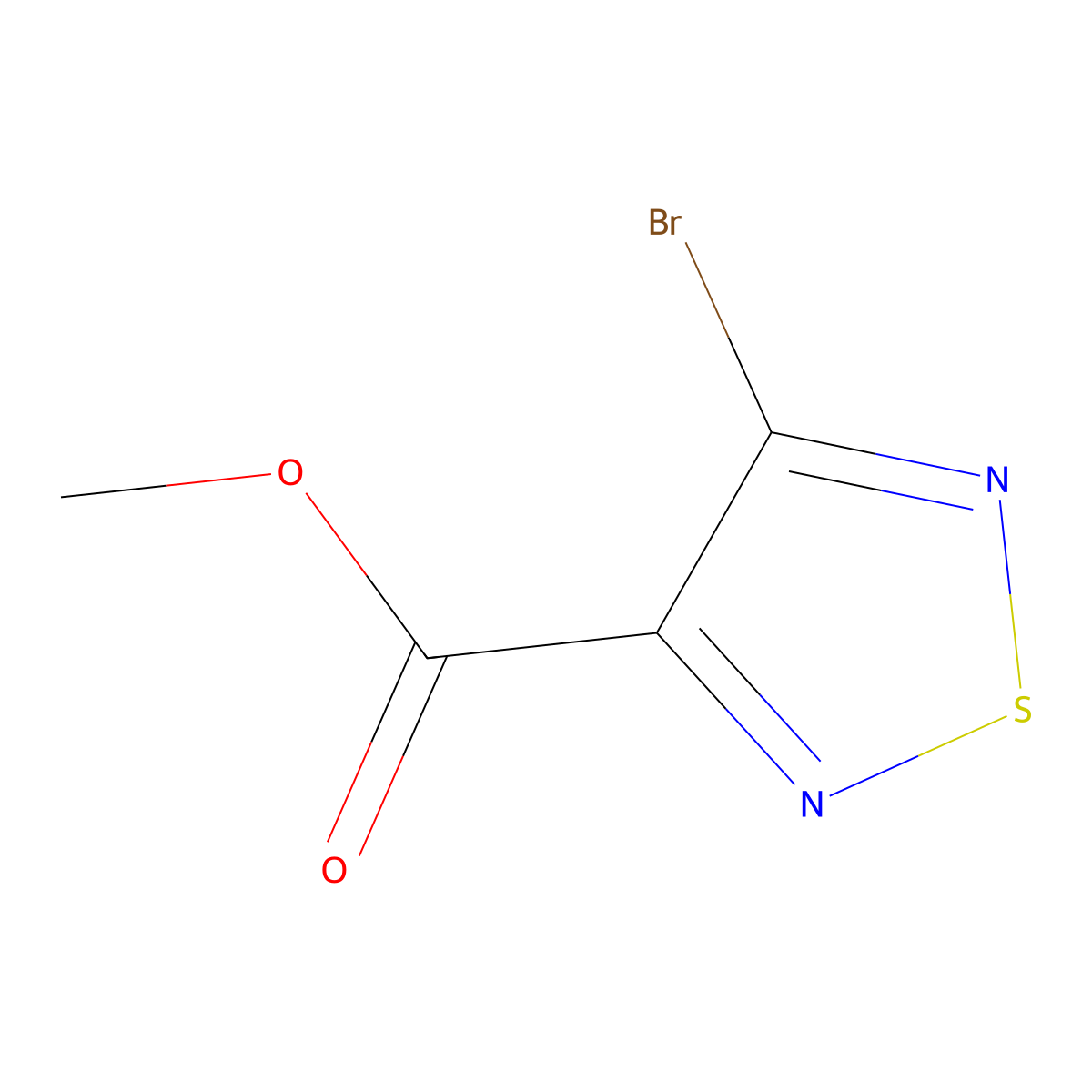 Methyl 4-bromo-1,2,5-thiadiazole-3-carboxylate molecular structure, CAS 152300-56-6