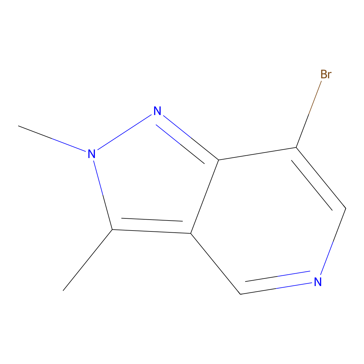 7-bromo-2,3-dimethyl-2H-pyrazolo[4,3-c]pyridine molecular structure, CAS 1523003-14-6