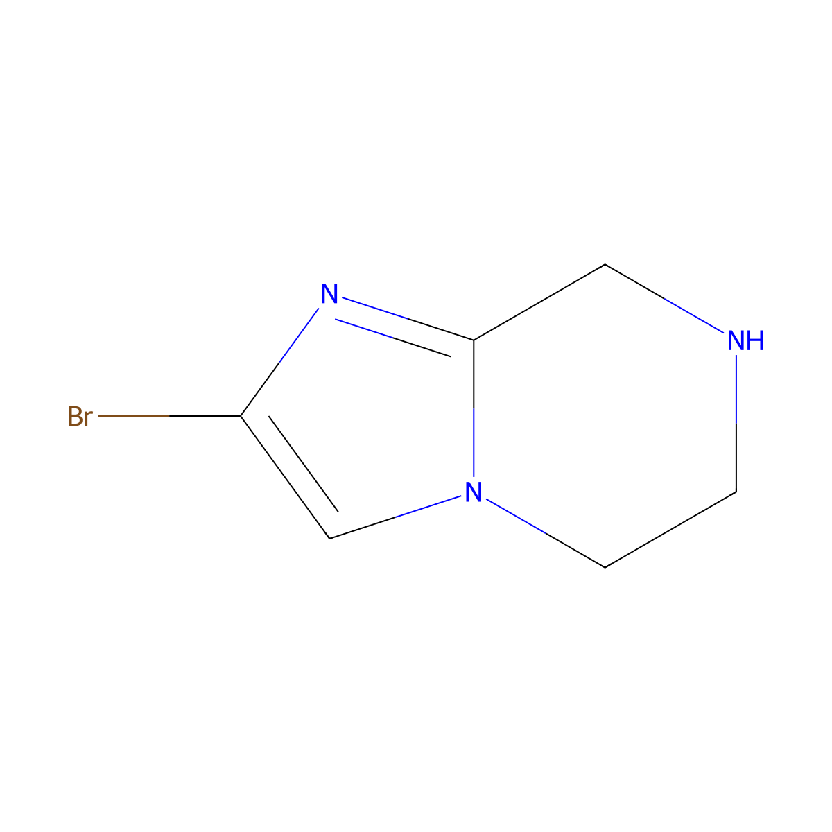 2-Bromo-5,6,7,8-tetrahydroimidazo[1,2-a]pyrazine molecular structure, CAS 1523006-94-1