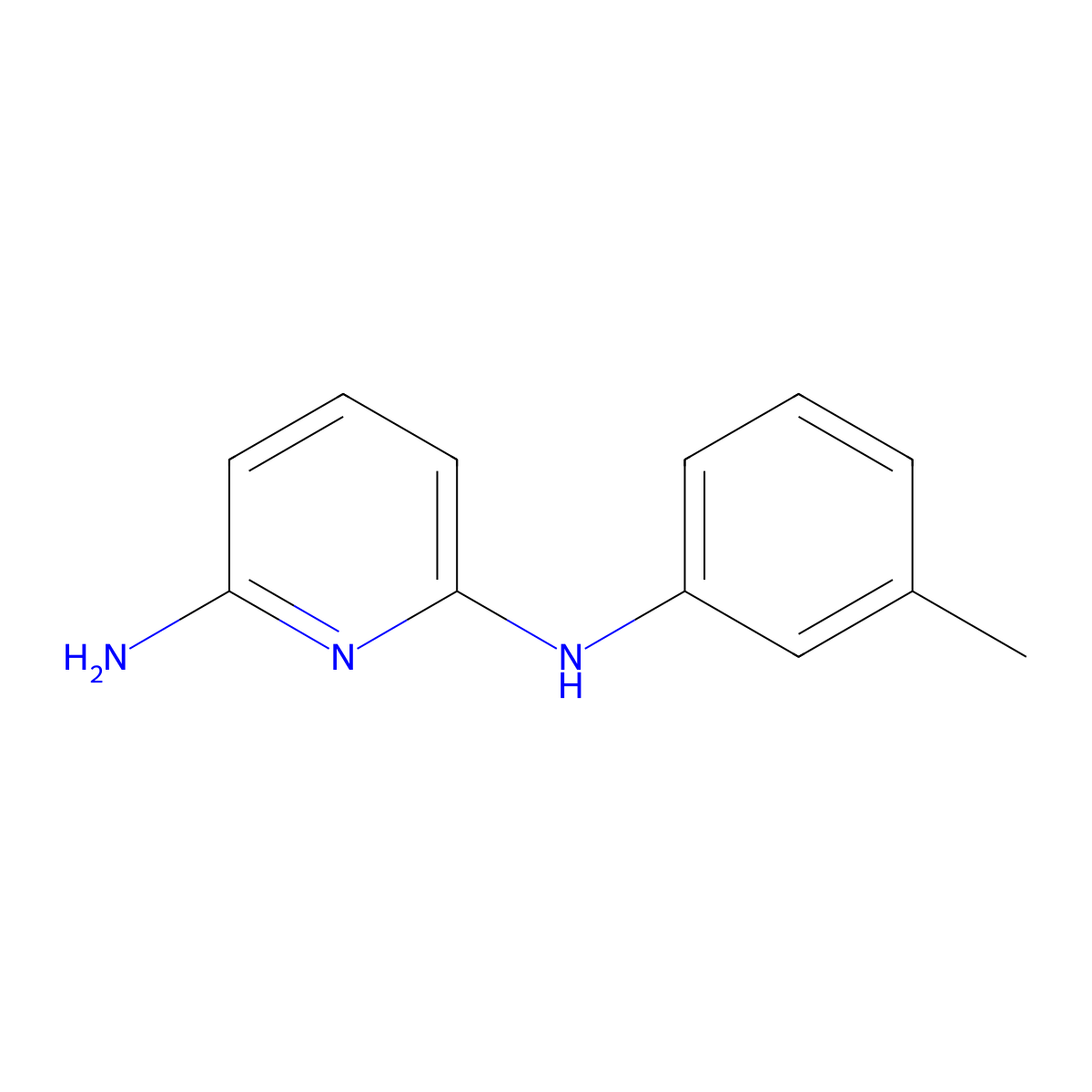 N2-(3-methylphenyl)pyridine-2,6-diamine molecular structure, CAS 1523016-36-5