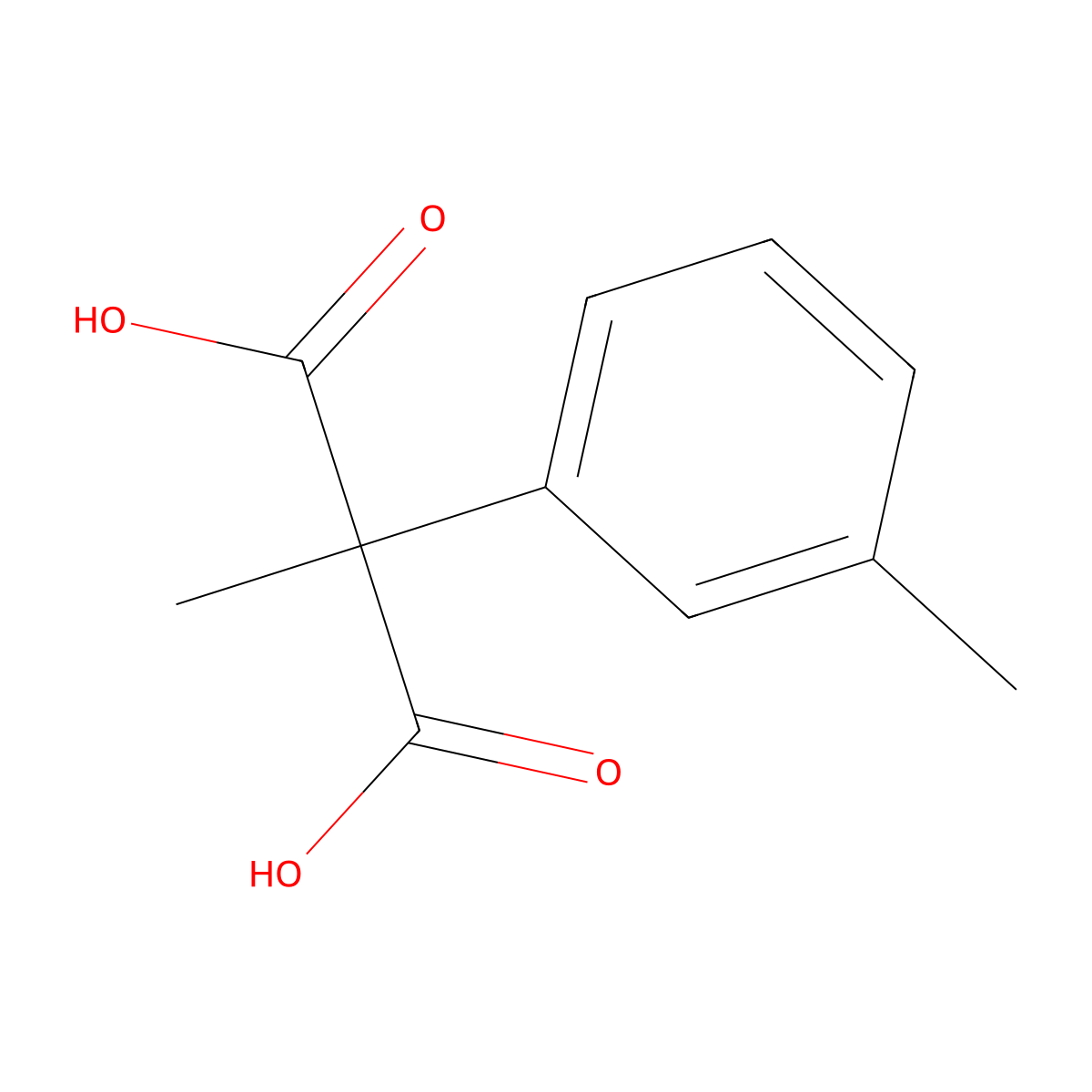 2-Methyl-2-(3-methylphenyl)propanedioic acid molecular structure, CAS 1523019-25-1