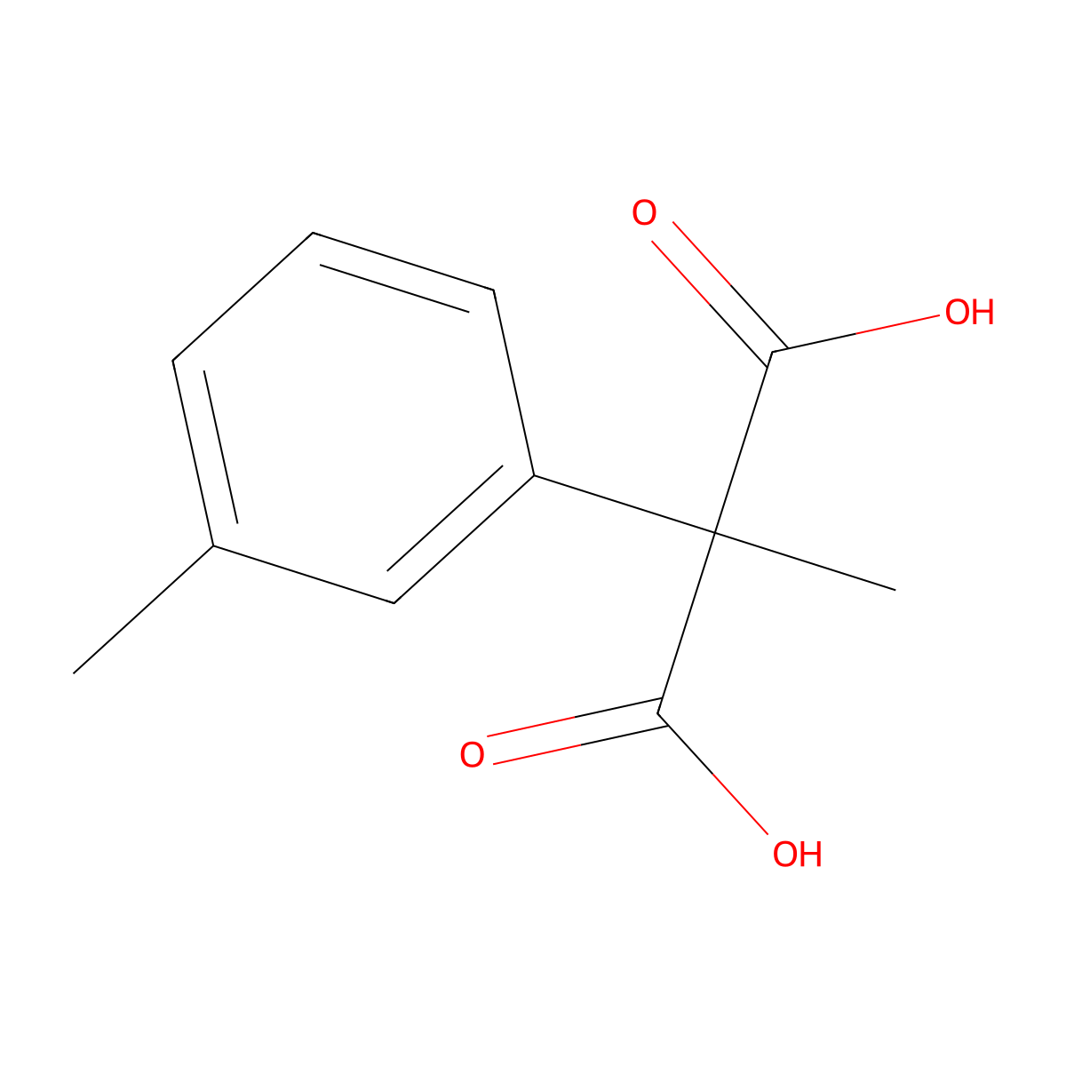 2-Methyl-2-(3-methylphenyl)propanedioic acid molecular structure, CAS 1523019-25-1