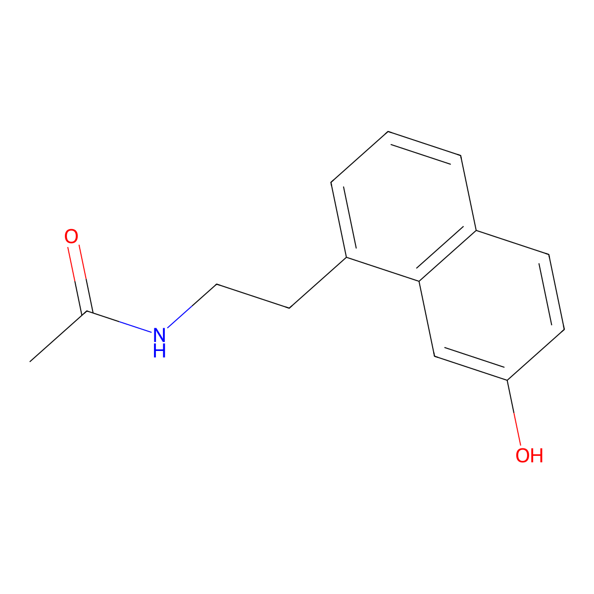 N-(2-(7-hydroxy-1-naphthyl)ethyl)acetamide molecular structure, CAS 152302-45-9