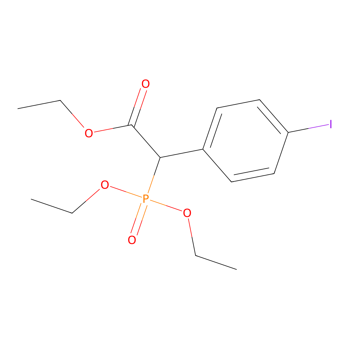 Ethyl 2-(Diethoxyphosphoryl)-2-(4-iodophenyl)acetate molecular structure, CAS 152302-87-9