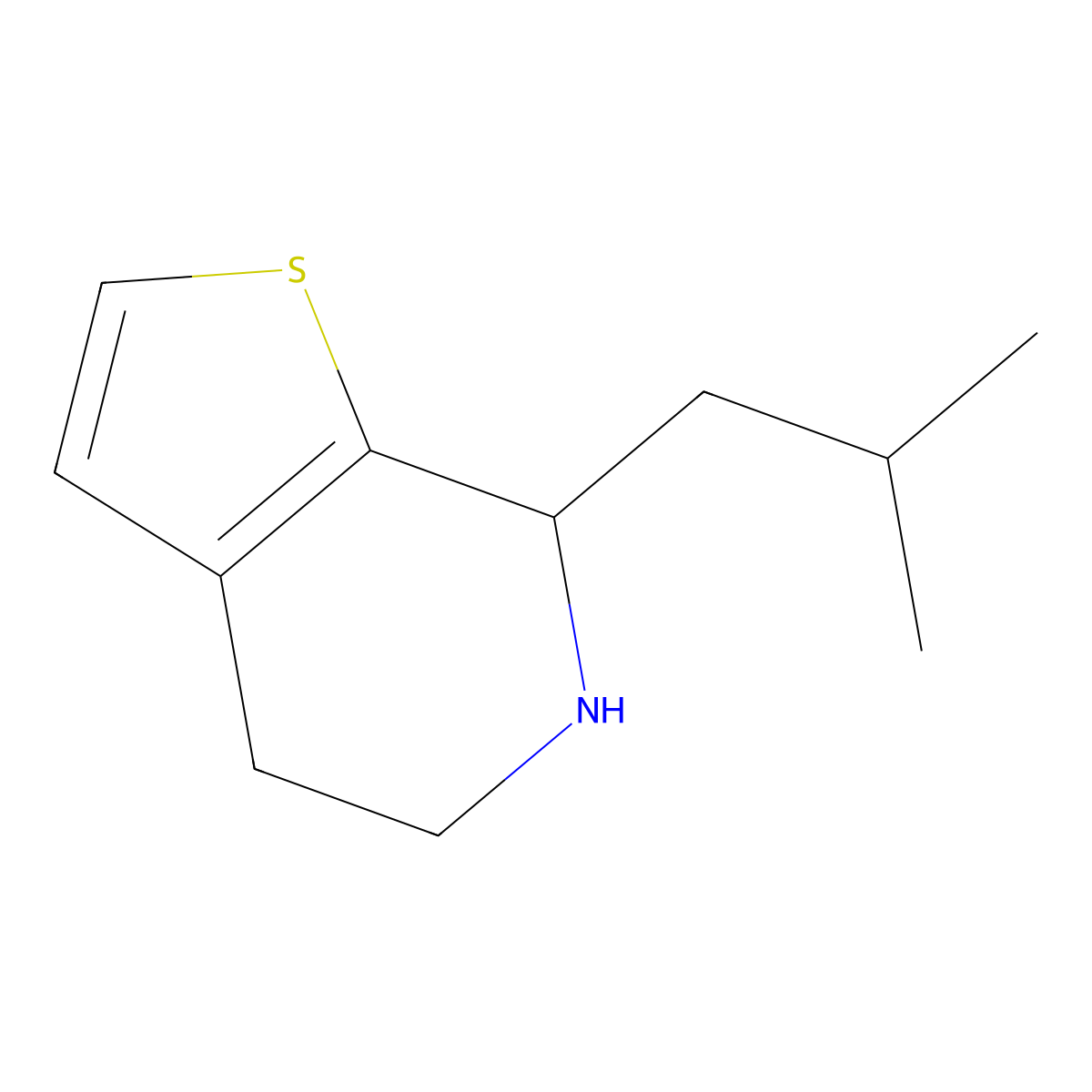 7-(2-Methylpropyl)-4H,5H,6H,7H-thieno[2,3-C]pyridine molecular structure, CAS 1523022-71-0