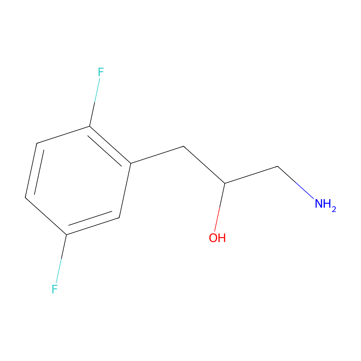 1-Amino-3-(2,5-difluorophenyl)propan-2-ol molecular structure, CAS 1523024-34-1