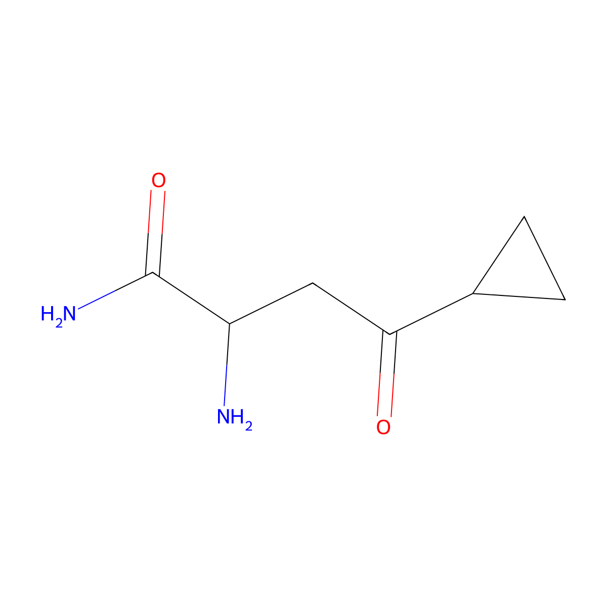 2-Amino-4-cyclopropyl-4-oxobutanamide molecular structure, CAS 1523030-21-8