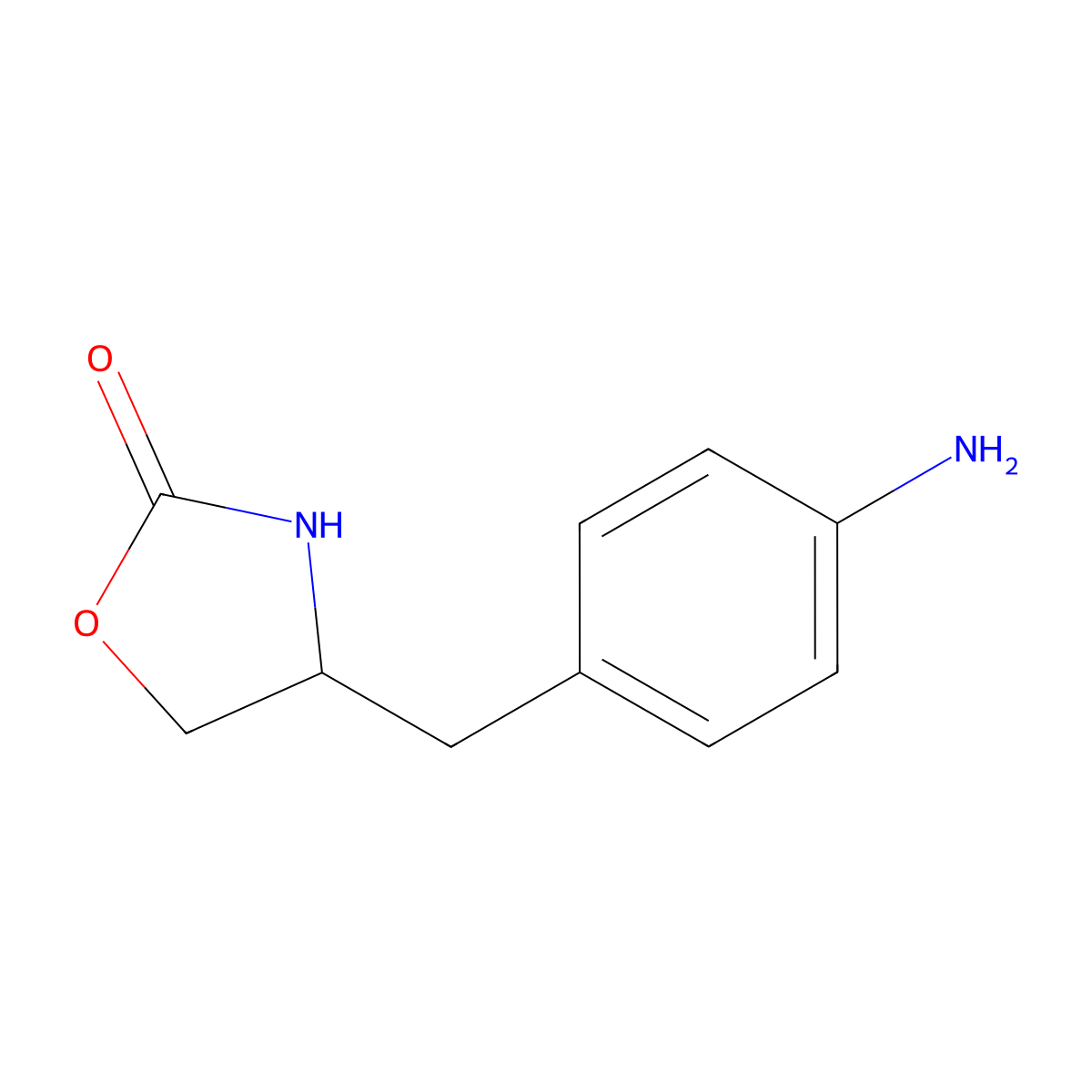 (S)-4-(4-Aminobenzyl)oxazolidin-2-one molecular structure, CAS 152305-23-2