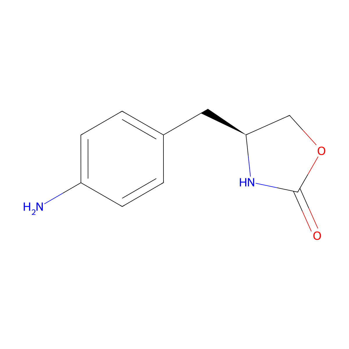 (S)-4-(4-Aminobenzyl)oxazolidin-2-one molecular structure, CAS 152305-23-2