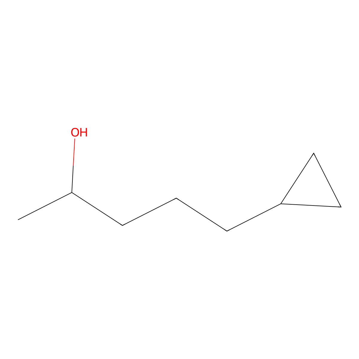 5-Cyclopropylpentan-2-ol molecular structure, CAS 1523058-85-6