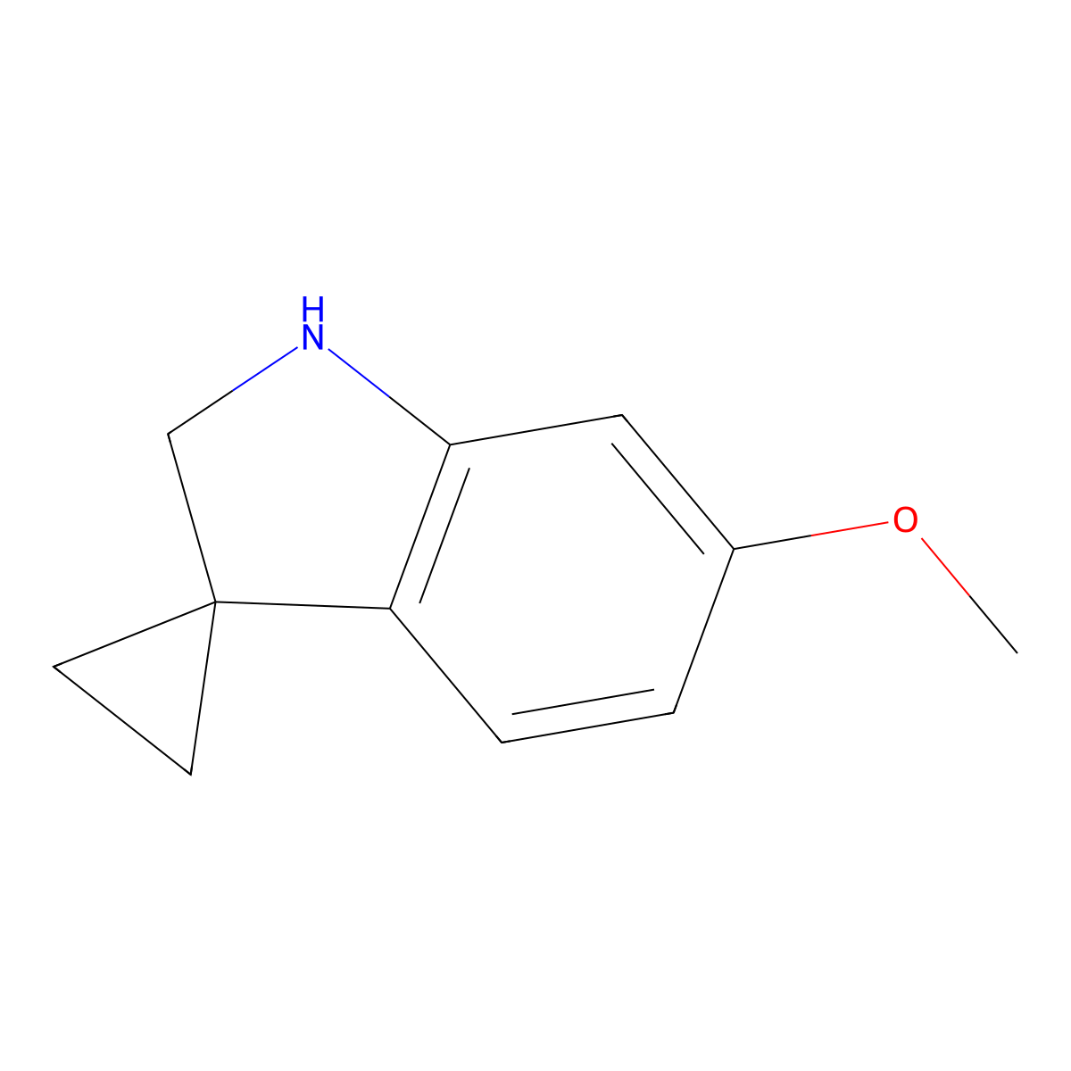 6'-Methoxyspiro[cyclopropane-1,3'-indoline] molecular structure, CAS 1523068-91-8