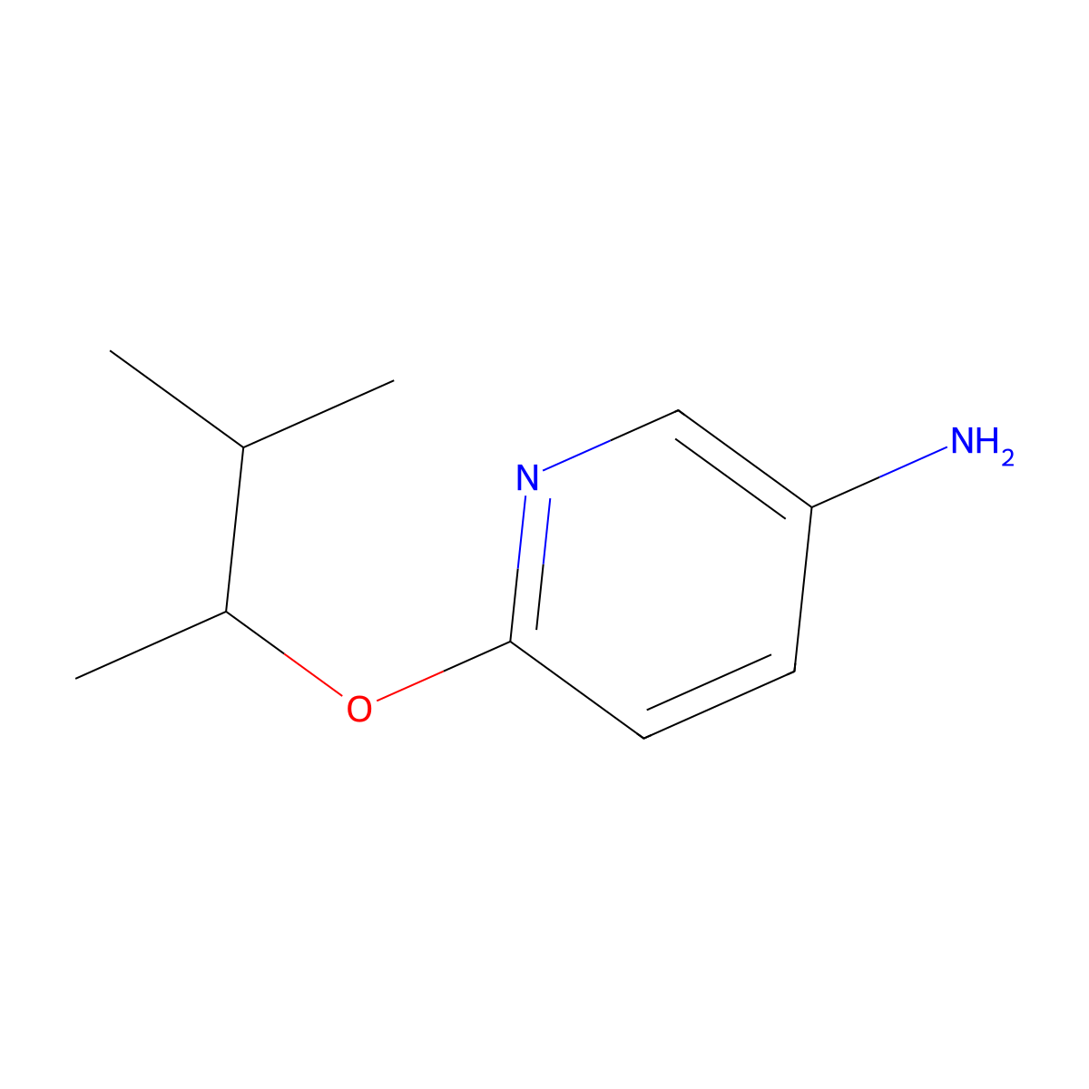 6-[(3-Methylbutan-2-yl)oxy]pyridin-3-amine molecular structure, CAS 1523075-77-5