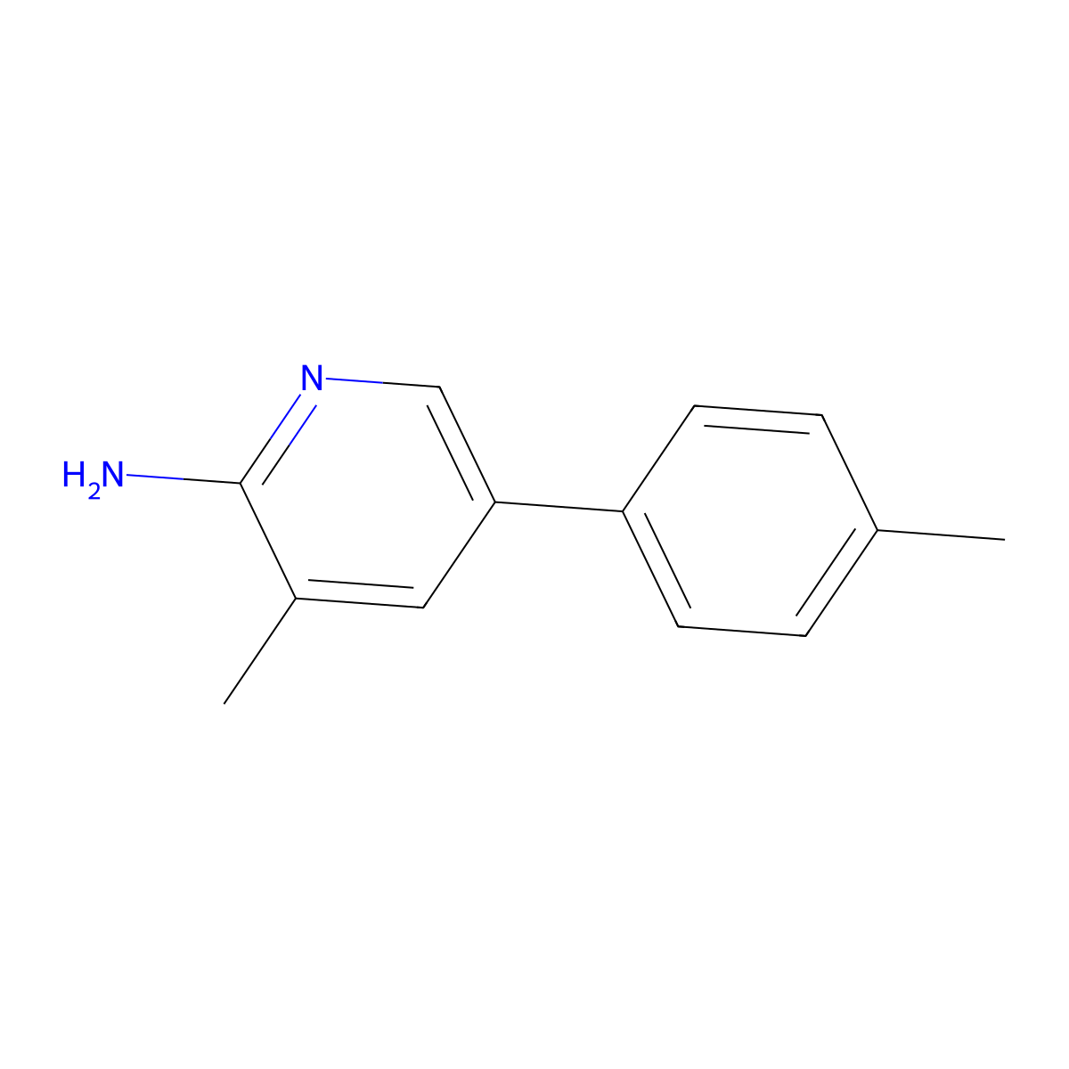 3-Methyl-5-(p-tolyl)pyridin-2-amine molecular structure, CAS 1523080-28-5