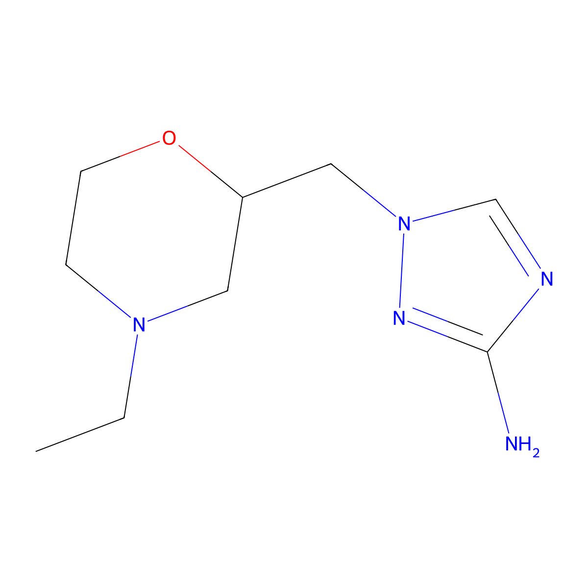1-((4-Ethylmorpholin-2-yl)methyl)-1h-1,2,4-triazol-3-amine molecular structure, CAS 1523098-67-0