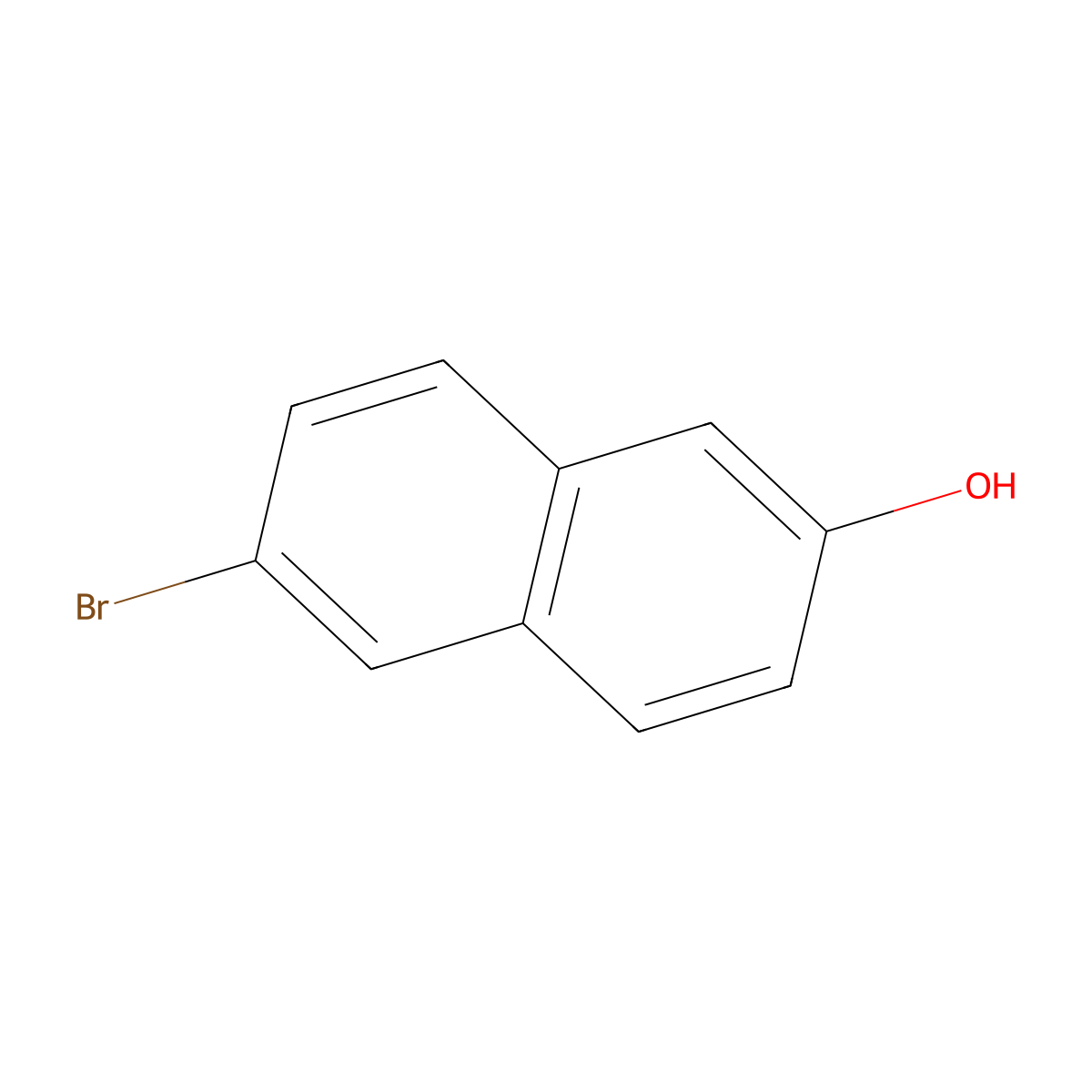 6-Bromo-2-naphthalenol molecular structure, CAS 15231-91-1