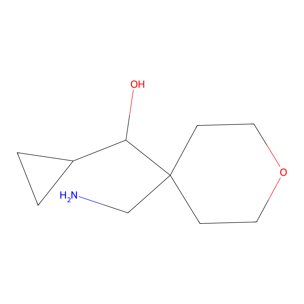 [4-(Aminomethyl)oxan-4-YL](cyclopropyl)methanol molecular structure, CAS 1523106-51-5