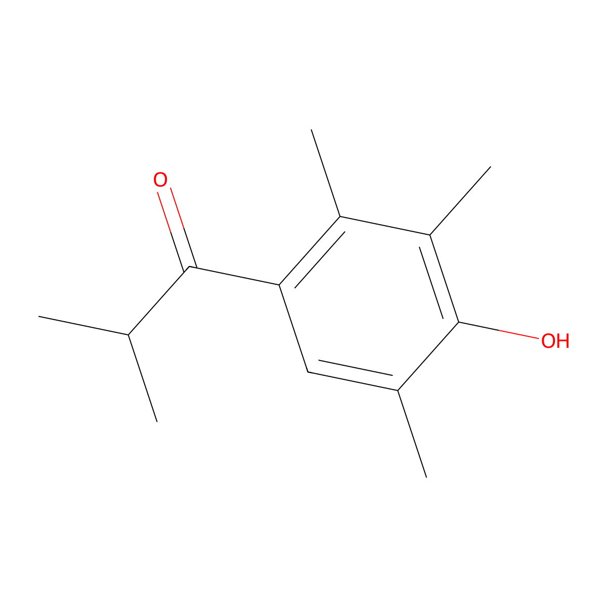 1-(4-Hydroxy-2,3,5-trimethylphenyl)-2-methylpropan-1-one molecular structure, CAS 1523107-24-5
