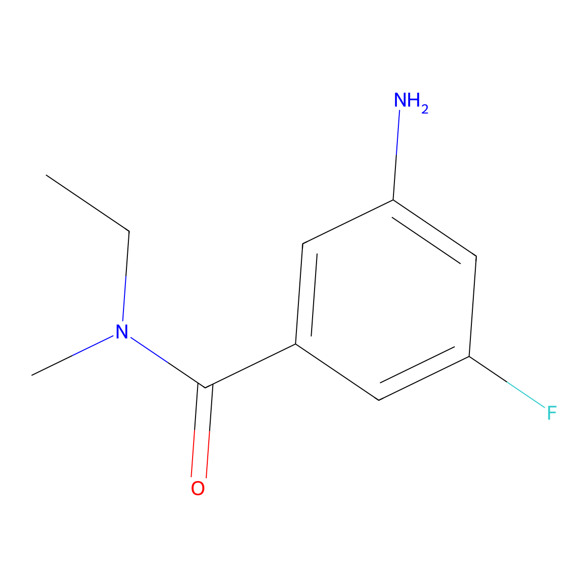 3-Amino-N-ethyl-5-fluoro-N-methylbenzamide molecular structure, CAS 1523113-65-6