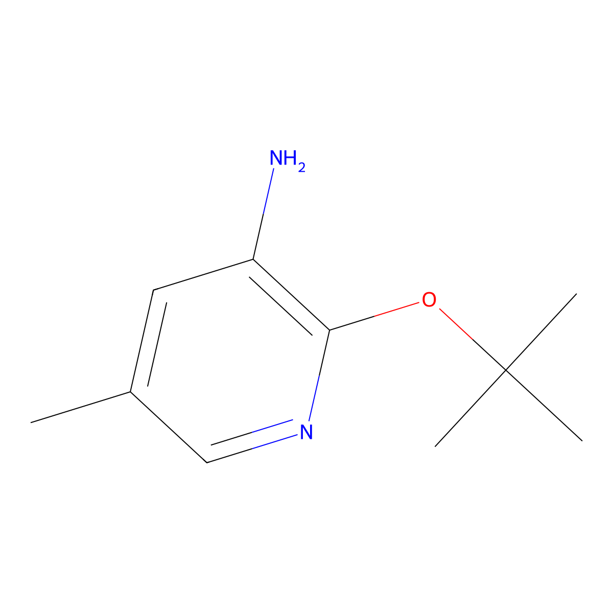 2-(Tert-butoxy)-5-methylpyridin-3-amine molecular structure, CAS 1523114-85-3