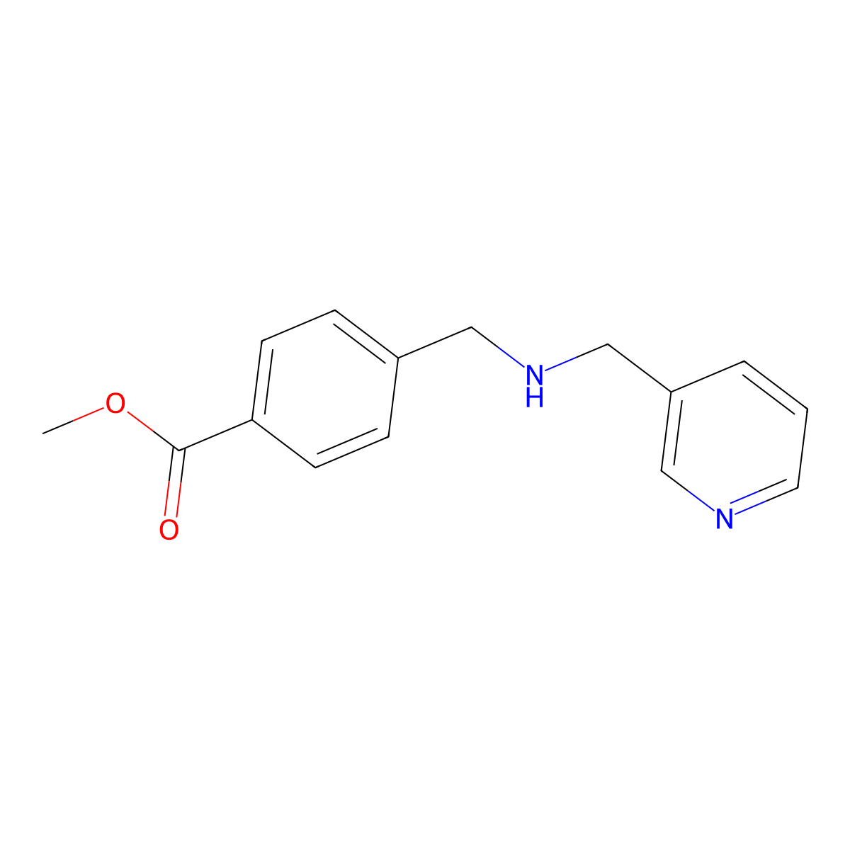 Methyl 4-(((pyridin-3-ylmethyl)amino)methyl)benzoate molecular structure, CAS 152312-40-8