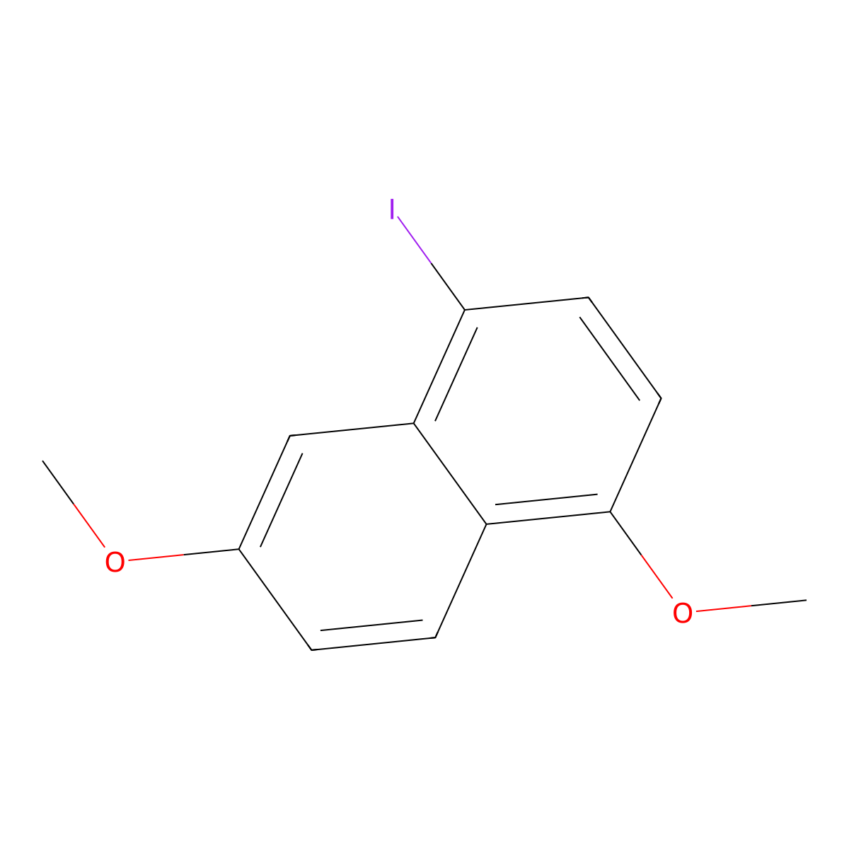 4-Iodo-1,6-dimethoxynaphthalene molecular structure, CAS 1523130-30-4