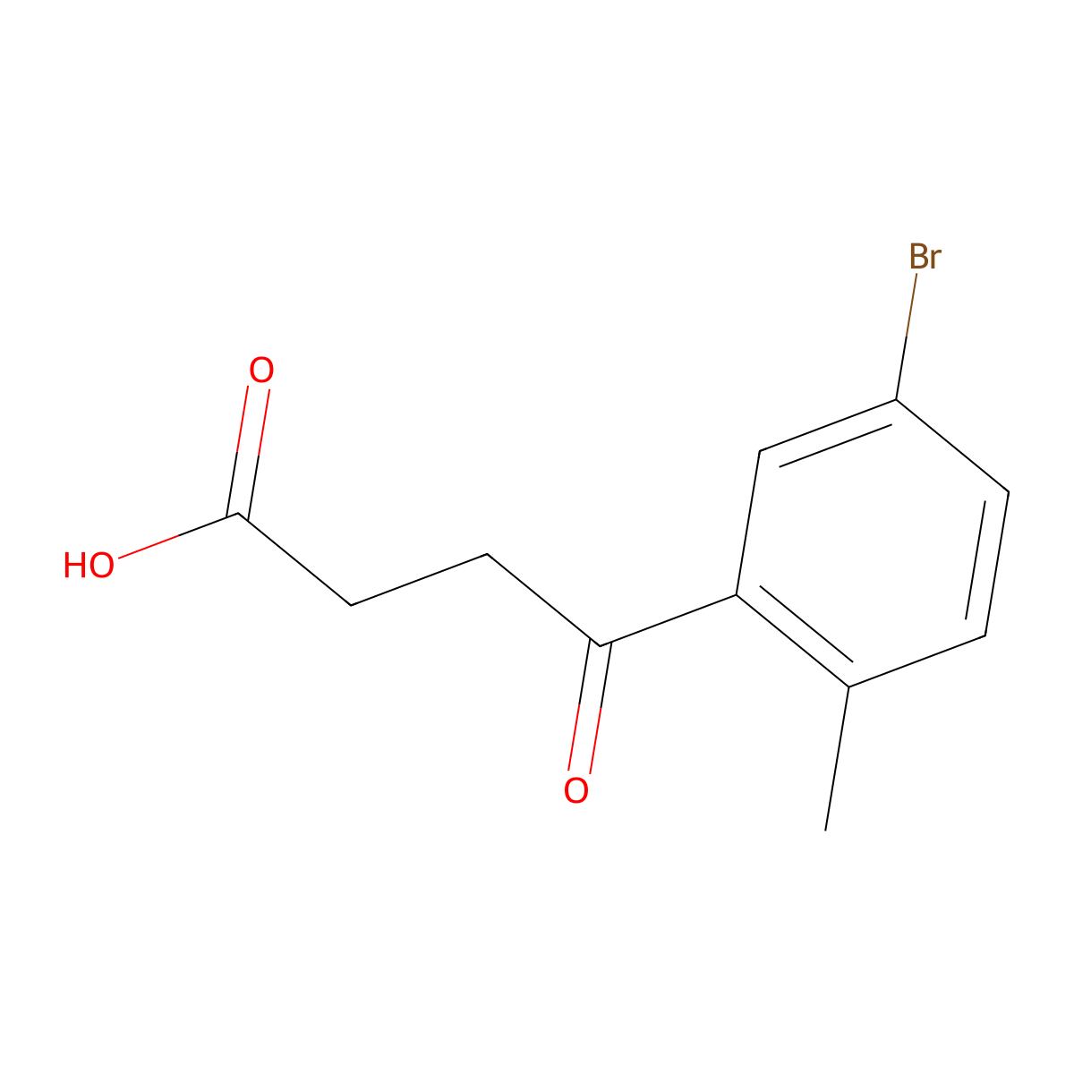 4-(5-Bromo-2-methylphenyl)-4-oxobutanoic acid molecular structure, CAS 1523134-79-3