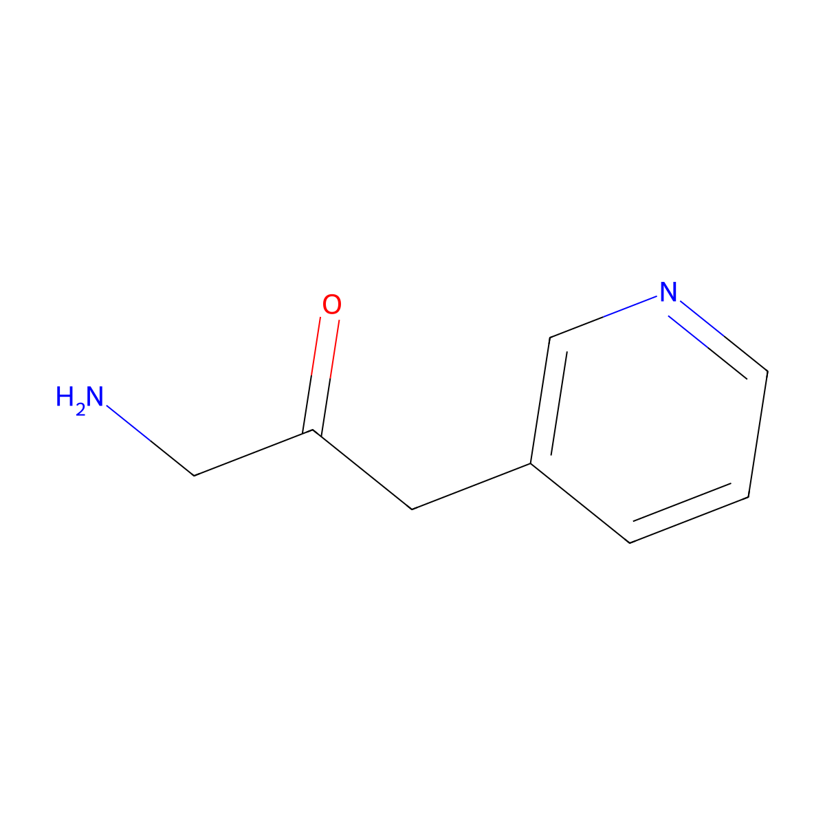 1-Amino-3-(pyridin-3-yl)propan-2-one molecular structure, CAS 1523137-31-6