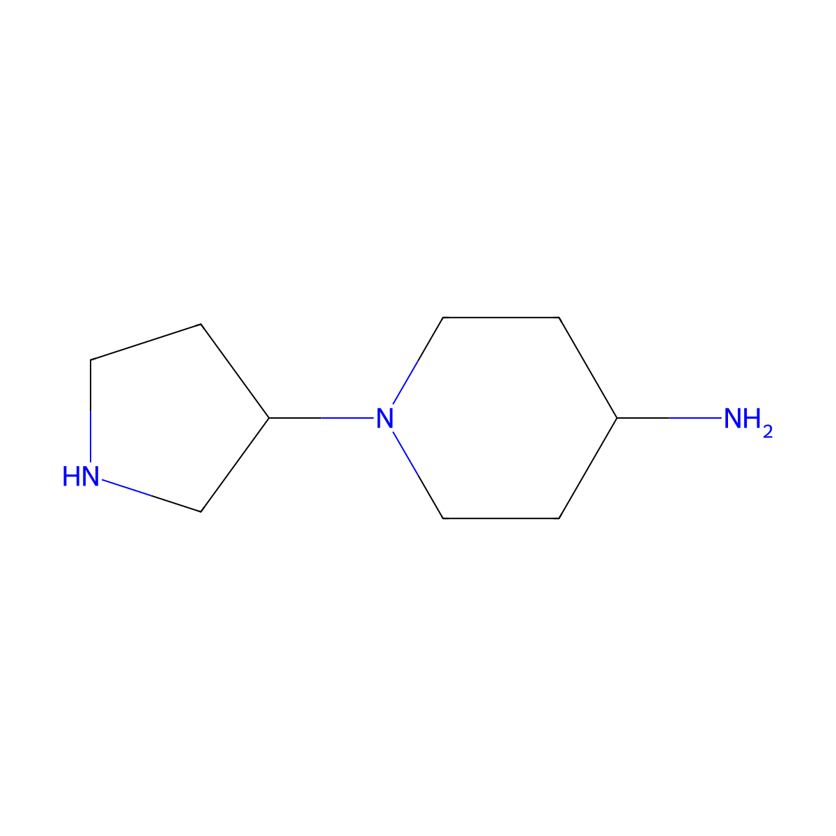 1-(Pyrrolidin-3-YL)piperidin-4-amine molecular structure, CAS 1523139-16-3
