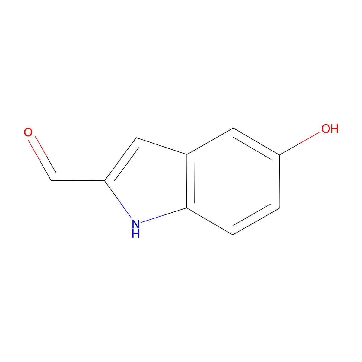 5-hydroxy-1H-indole-2-carbaldehyde molecular structure, CAS 1523152-39-7