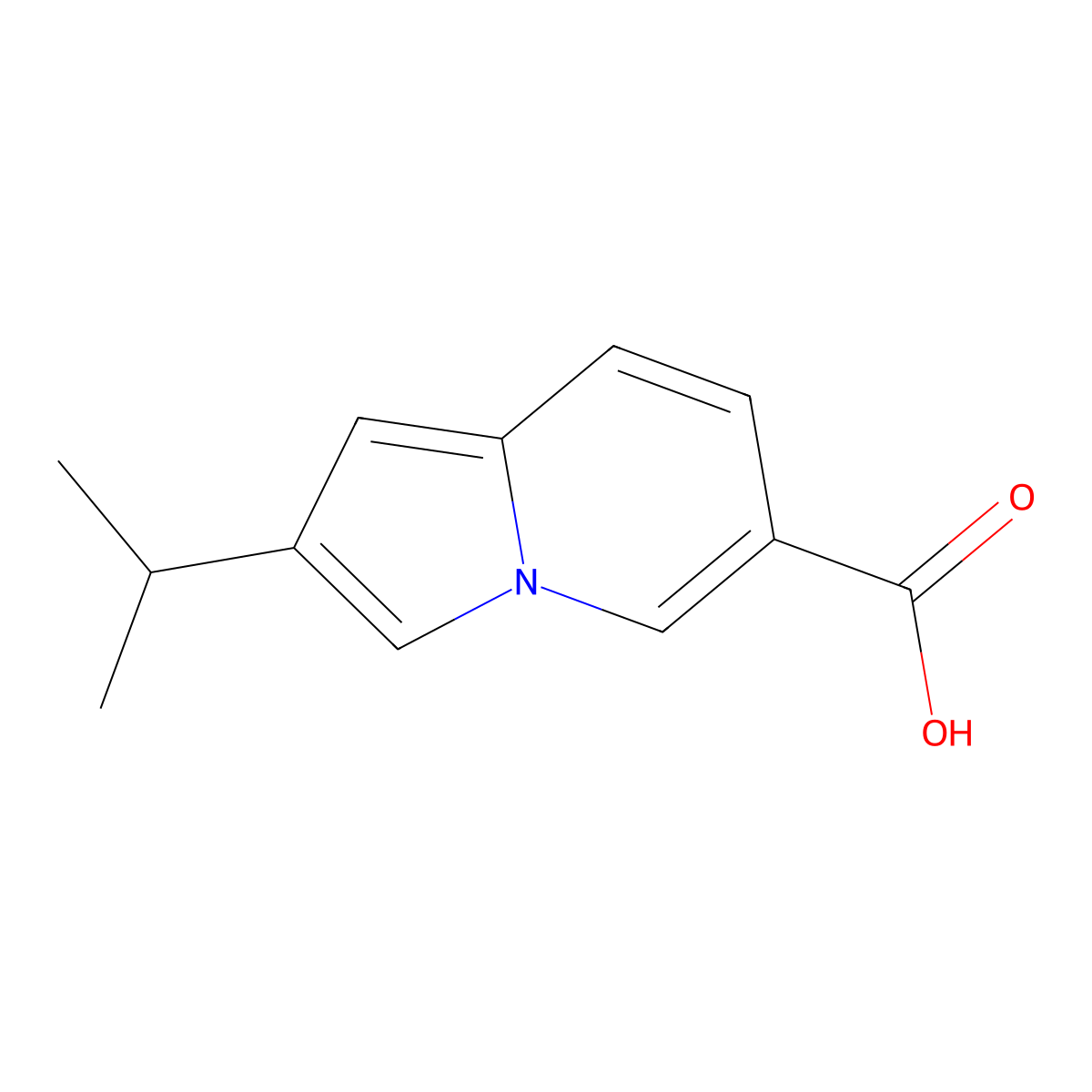 2-(Propan-2-yl)indolizine-6-carboxylic acid molecular structure, CAS 1523156-65-1