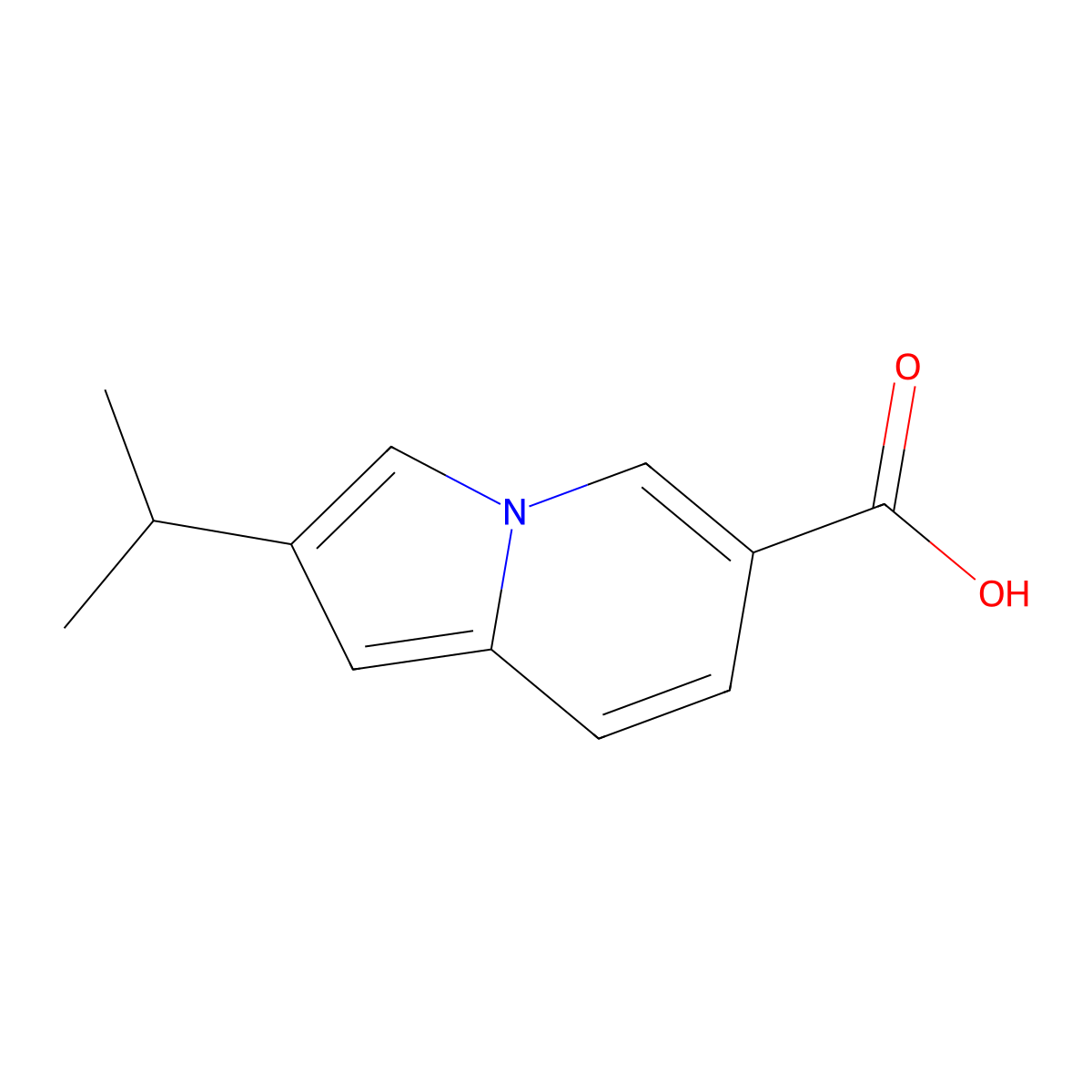 2-(Propan-2-yl)indolizine-6-carboxylic acid molecular structure, CAS 1523156-65-1