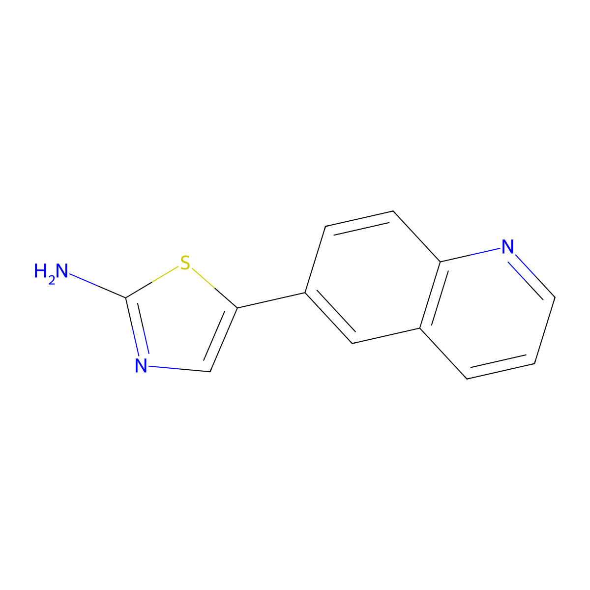 5-(Quinolin-6-yl)thiazol-2-amine molecular structure, CAS 1523159-65-0
