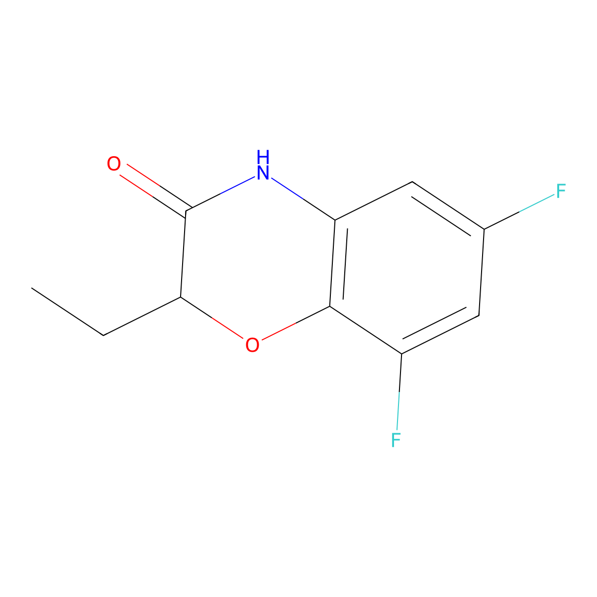 2-Ethyl-6,8-difluoro-2H-benzo[b][1,4]oxazin-3(4H)-one molecular structure, CAS 1523162-09-5